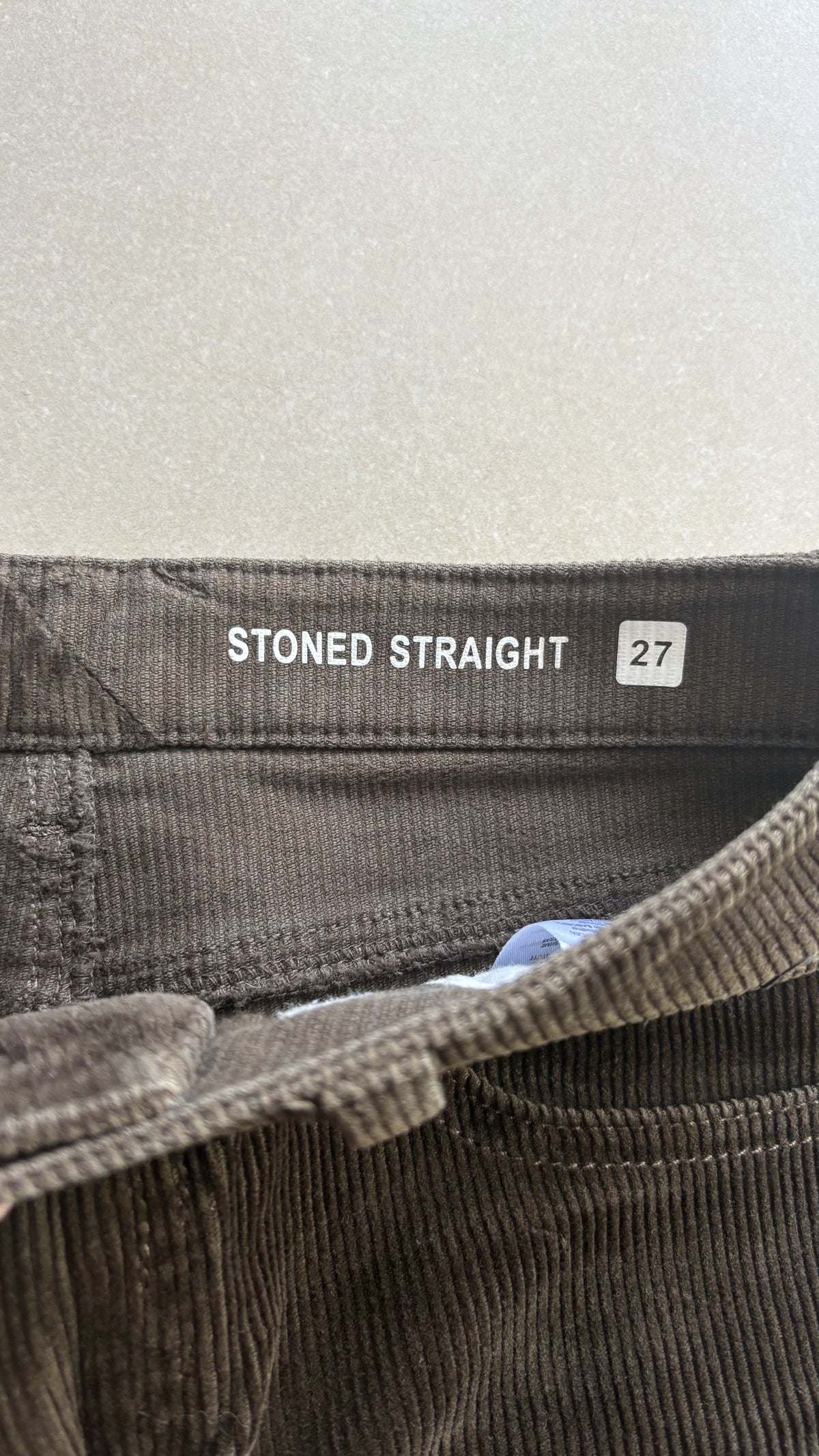 Stoned Straight Cordhose - ESPRESSO