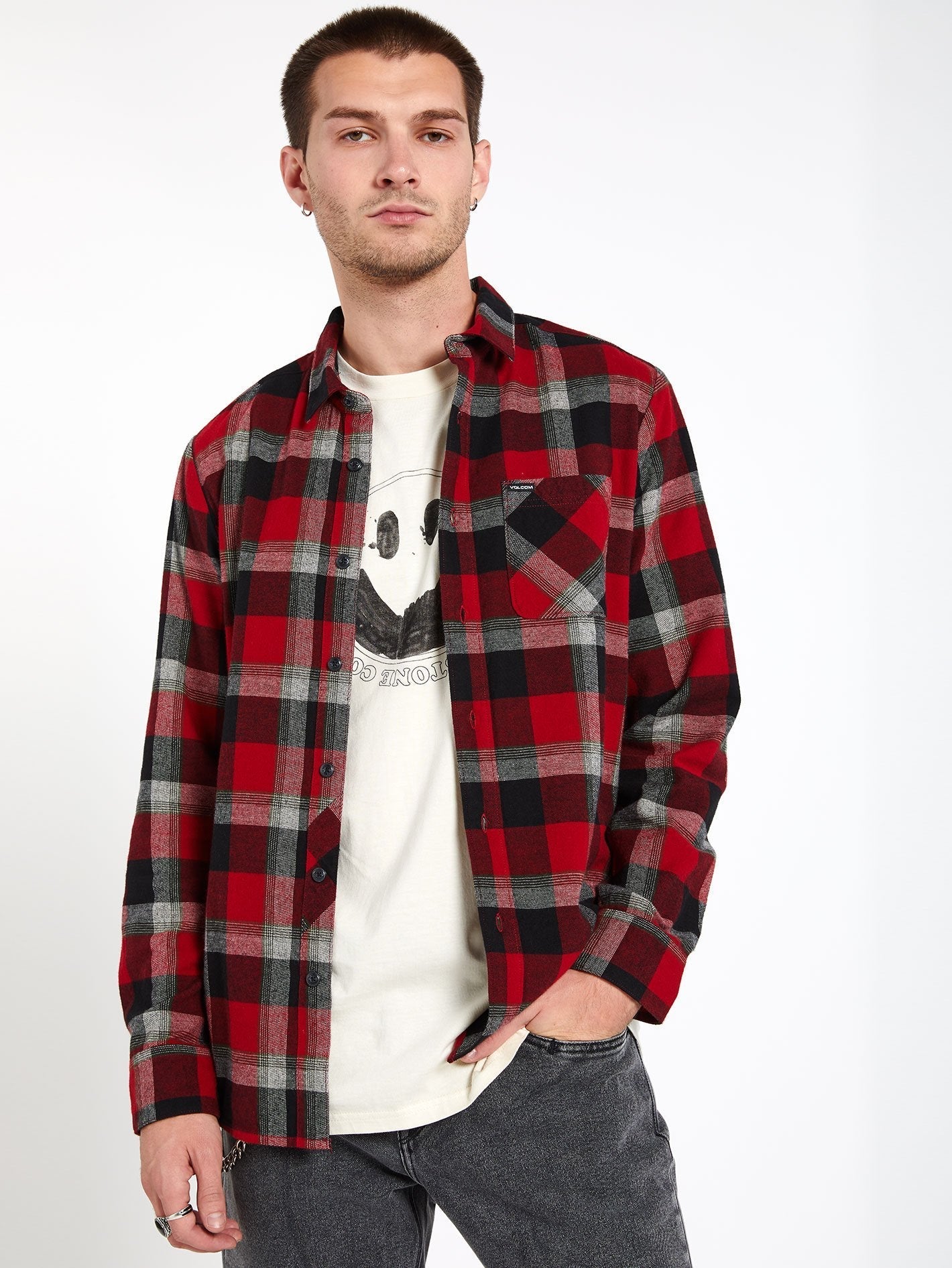 Caden Plaid Shirt - DEEP RED