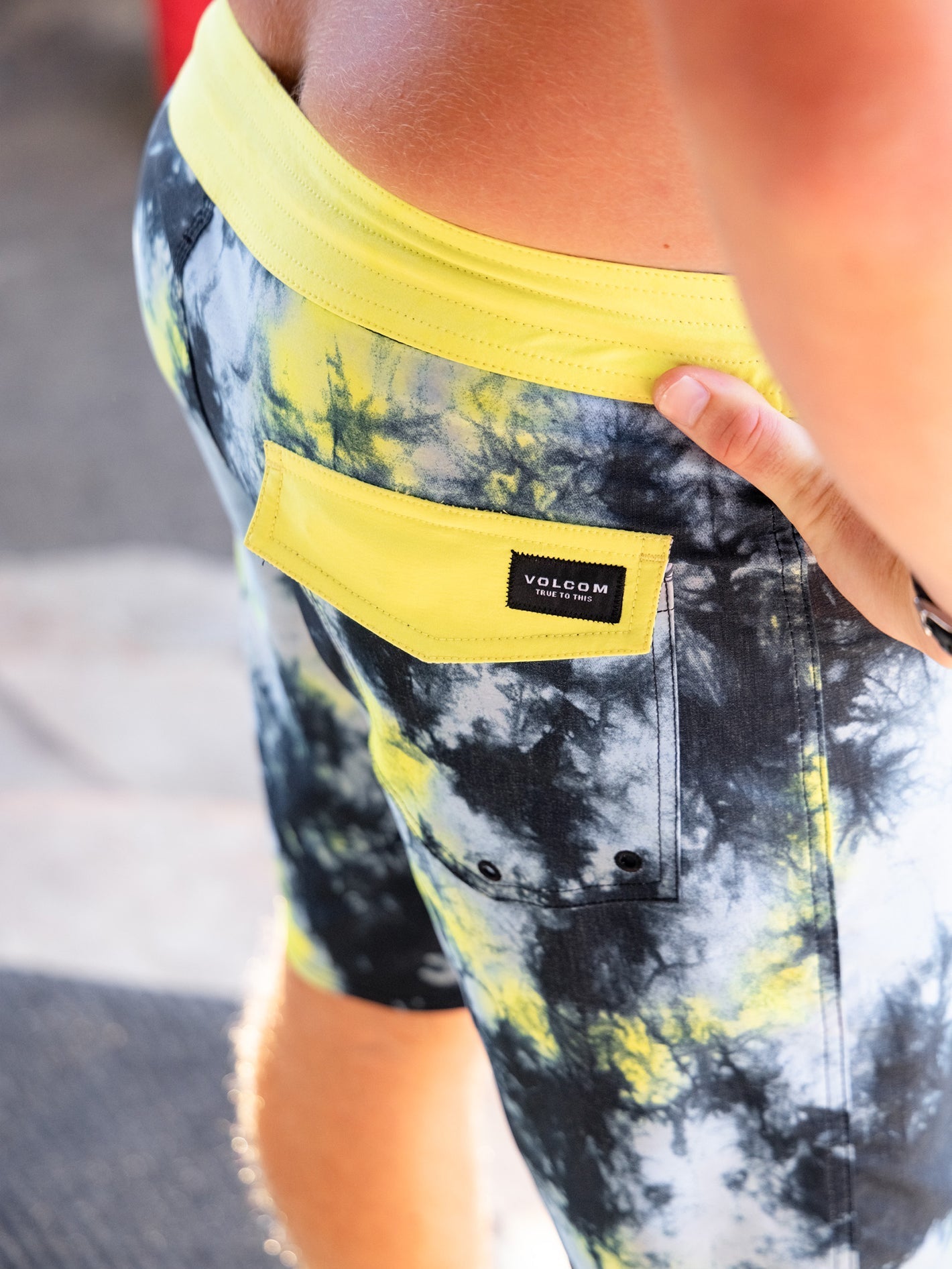 Boardshort Saturate Stoney 19" - LIME TIE DYE