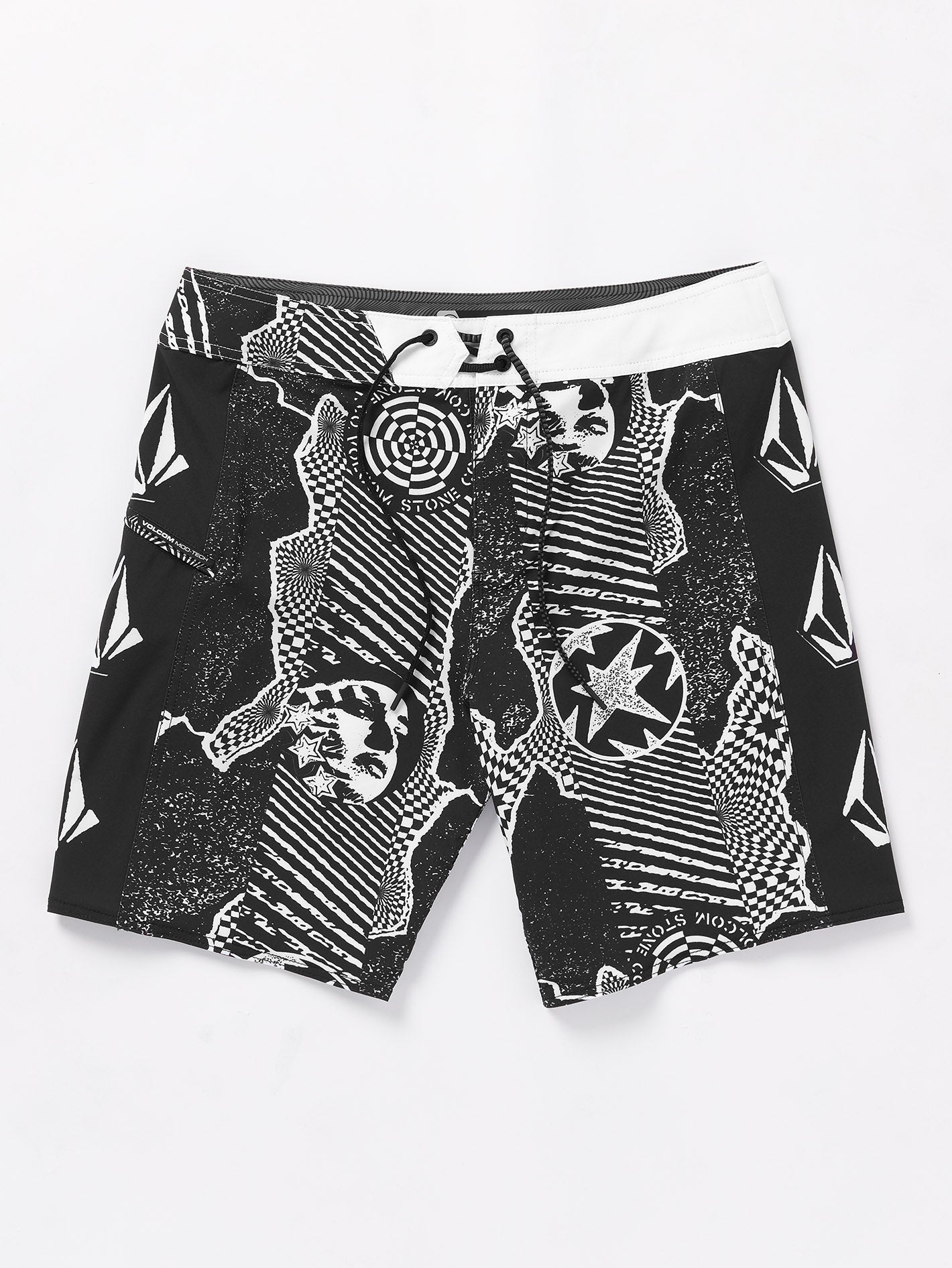Lido Iconic Mod 19" Boardshort - SCHWARZ WEISS