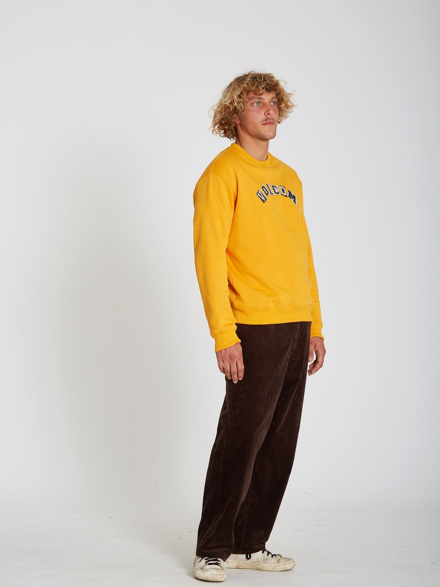 Pantalon en velours côtelé Lurking About - DARK BROWN