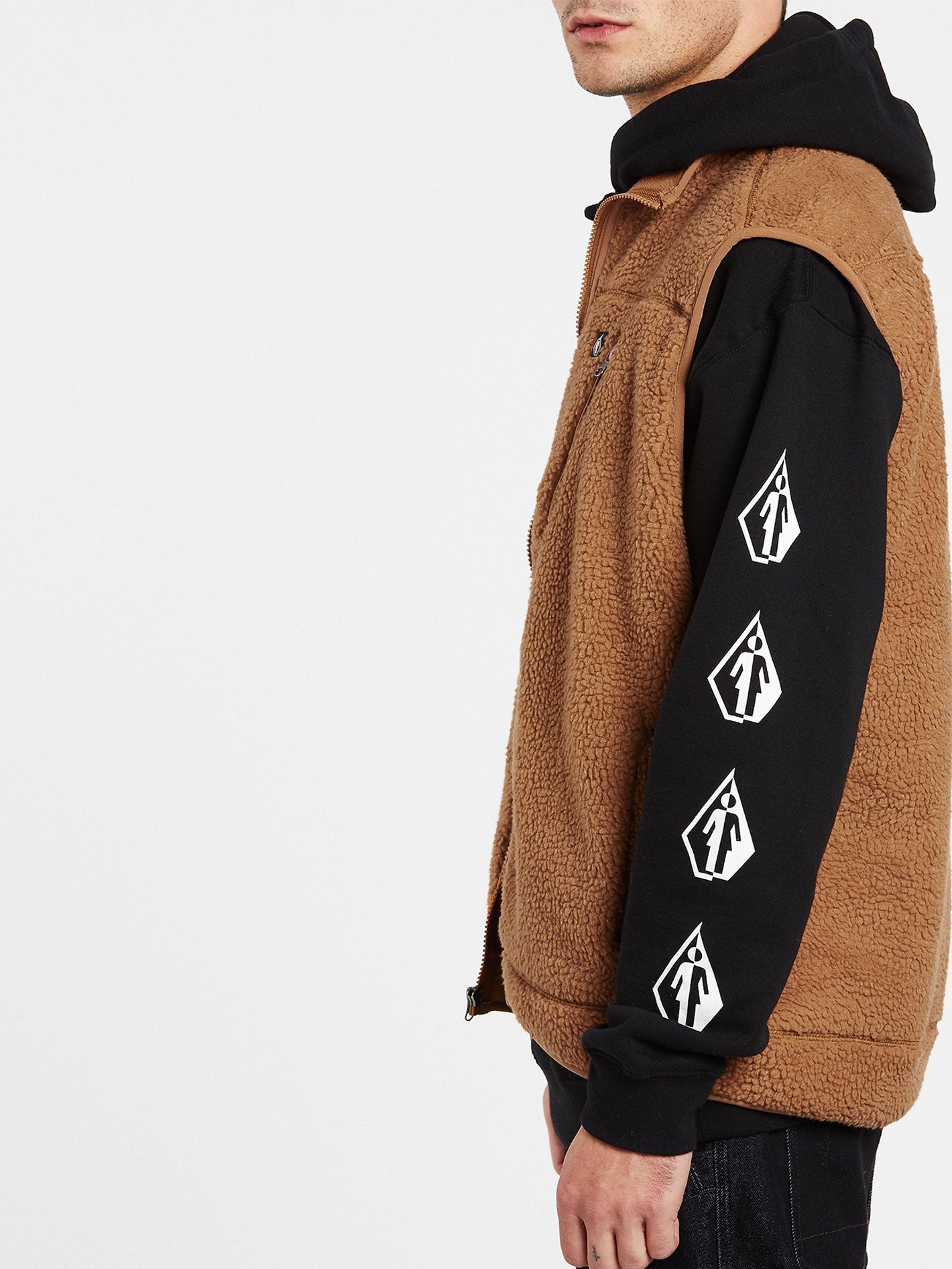 Ärmellose Jacke Volcom X Girl Skateboards - TABAK