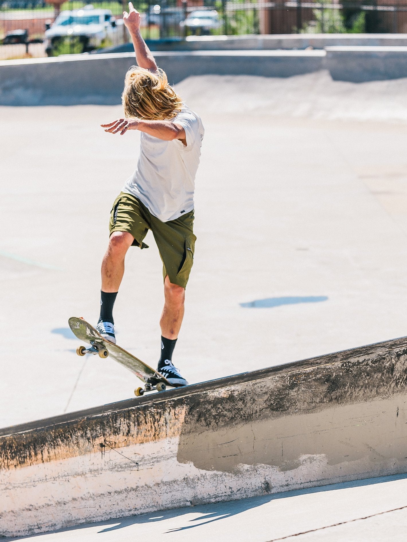 Vitals Cargo Hybrid 21" Skate Shorts - MILITARY