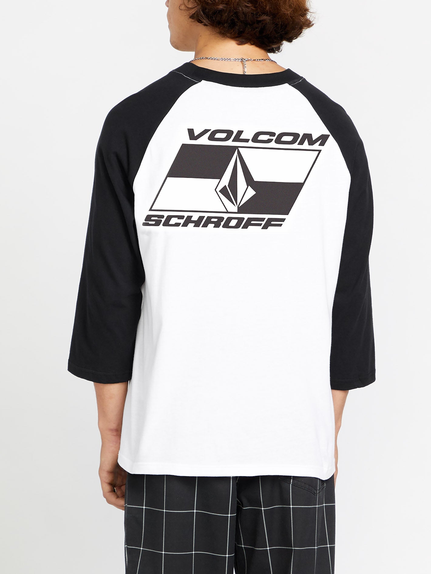 T-Shirt Schroff X Volcom 3/4 Raglan - White