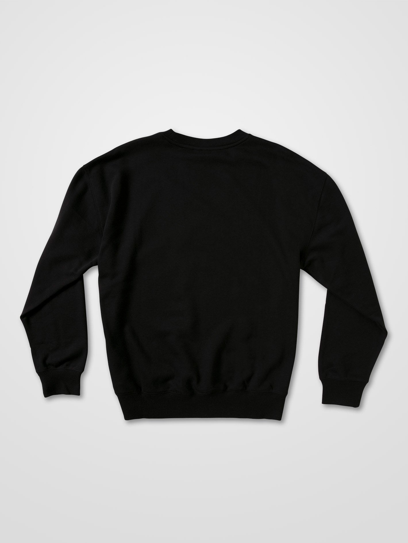 Roadie Fleece-Sweatshirt mit Rundhalsausschnitt - Schwarz