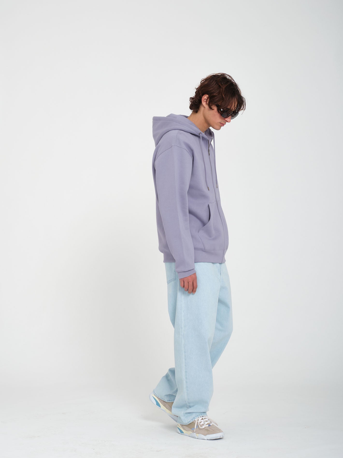 Single Stone Zip-Up Hoodie - VIOLET DUST