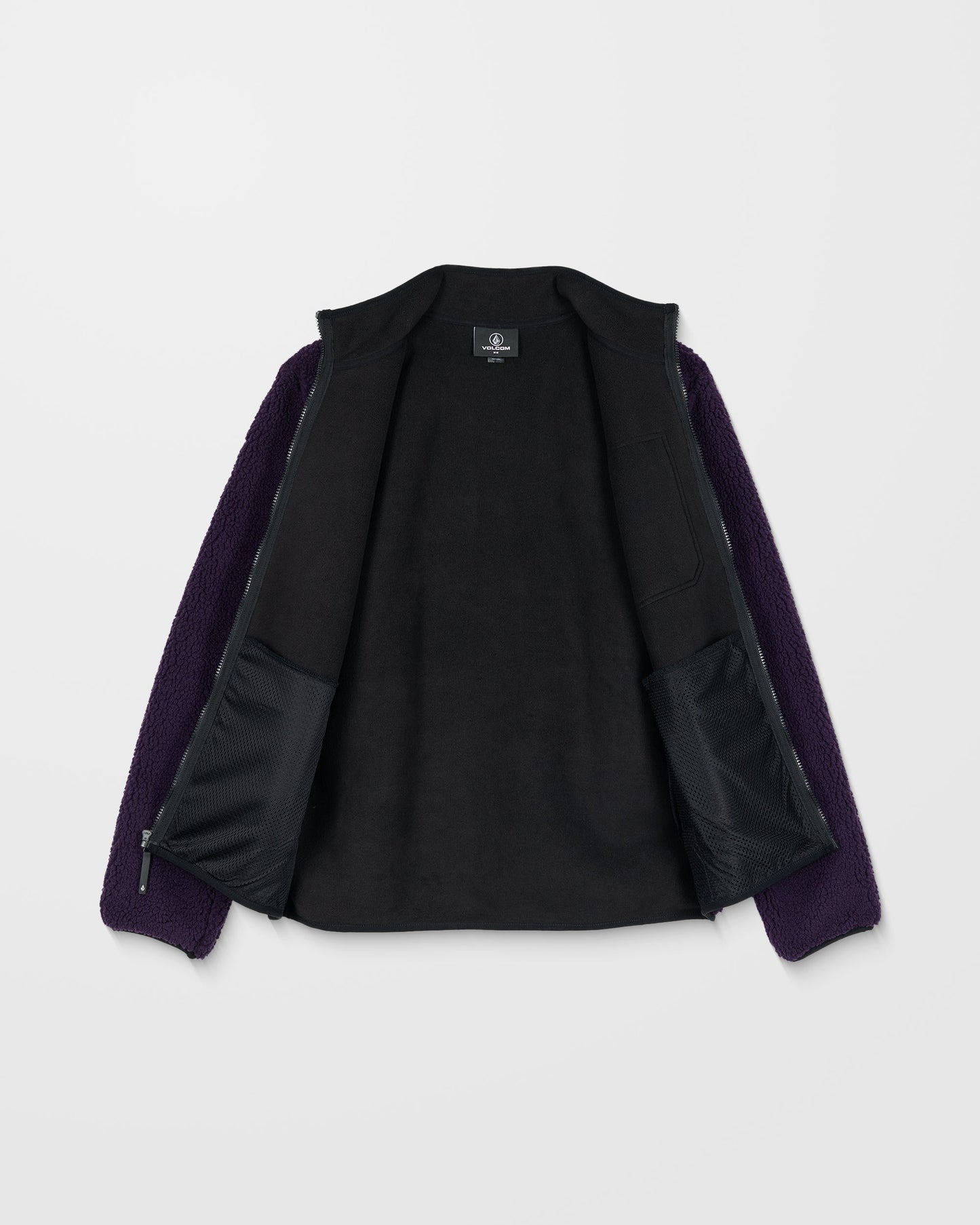 Sweat Sherpa Zippé Muzzer Fuzzar - Dark Purple