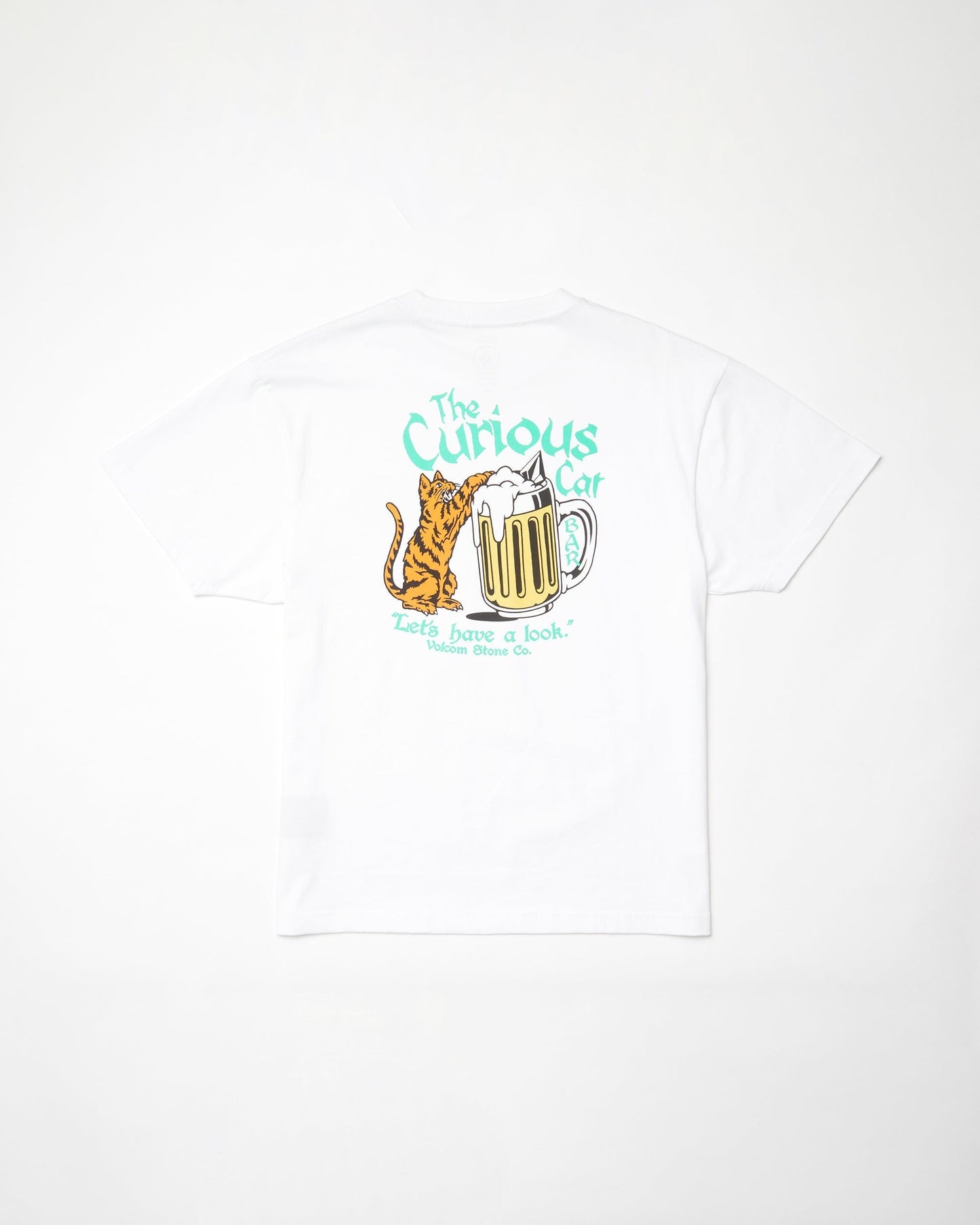 Curious Cat T-shirt - WHITE