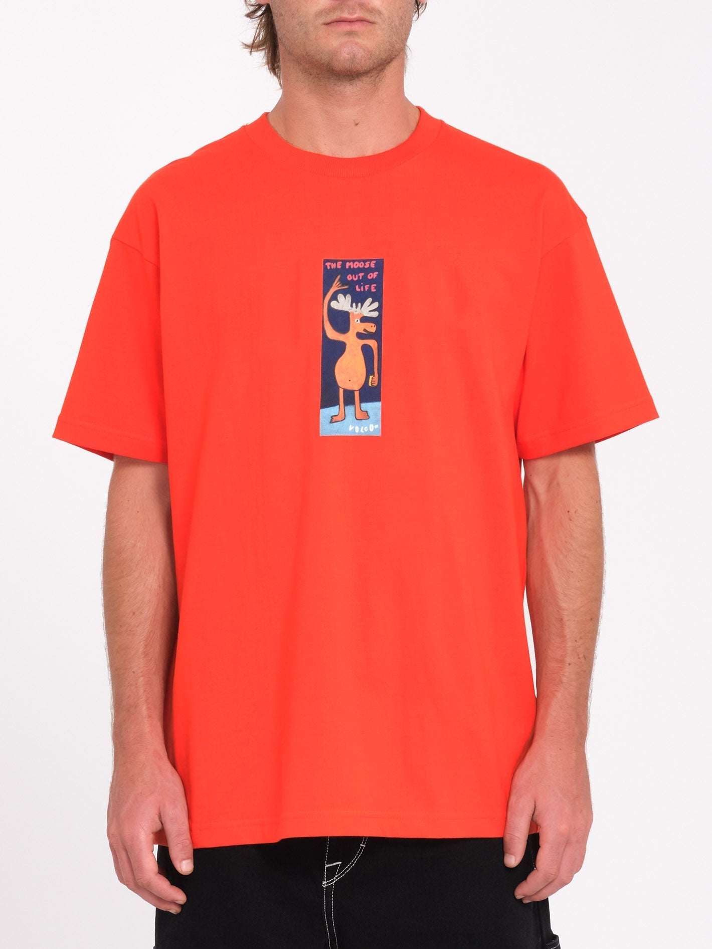 Olivmoose T-shirt - BRIGHT RED