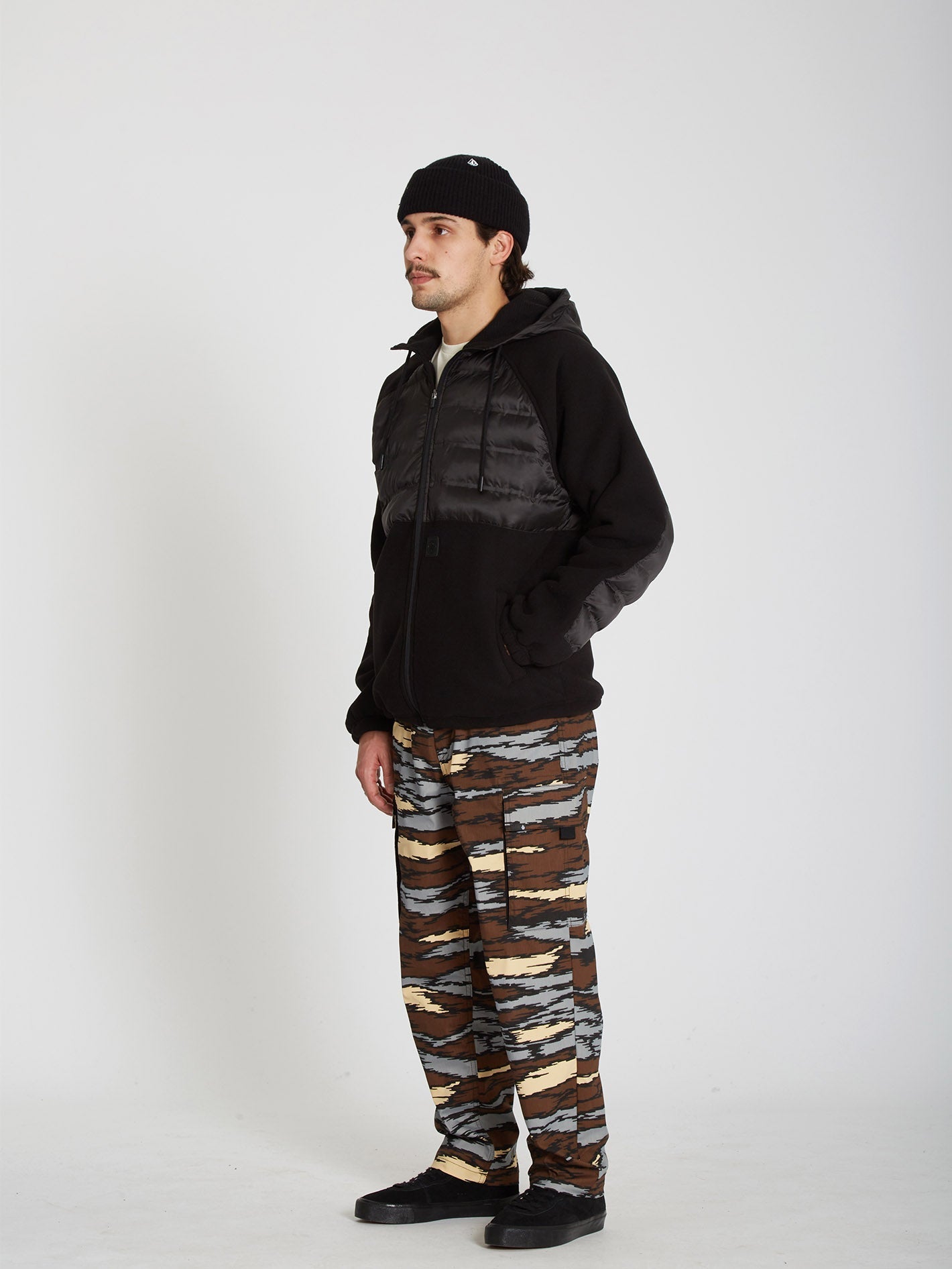 Sweat à capuche zippé Muzzer Tripper - BLACK