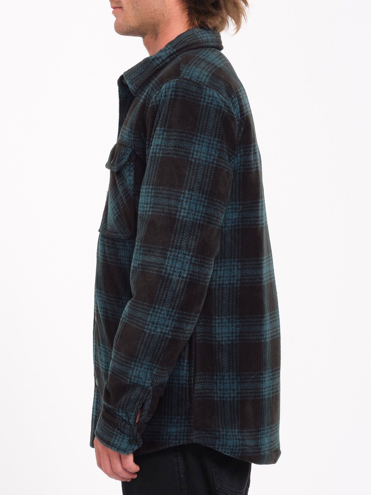 Bowered Fleece Overshirt - EVERGREEN