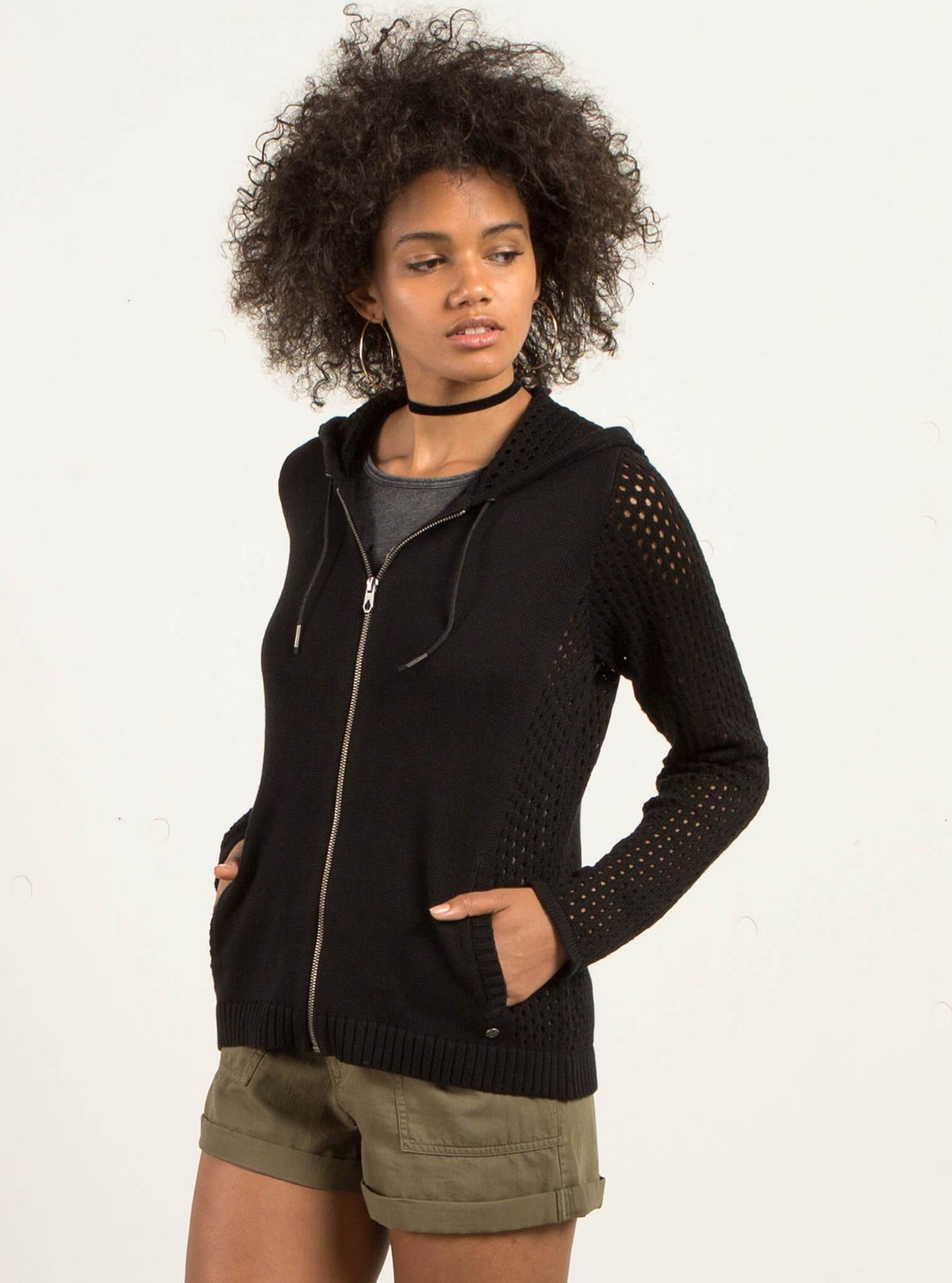 Sweatshirt Zippe A Capuche Hey Meshter - Black
