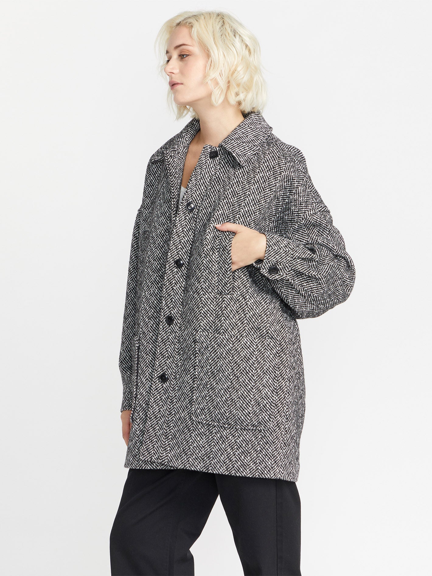 Beegy Mantel - GRAU MELIERT