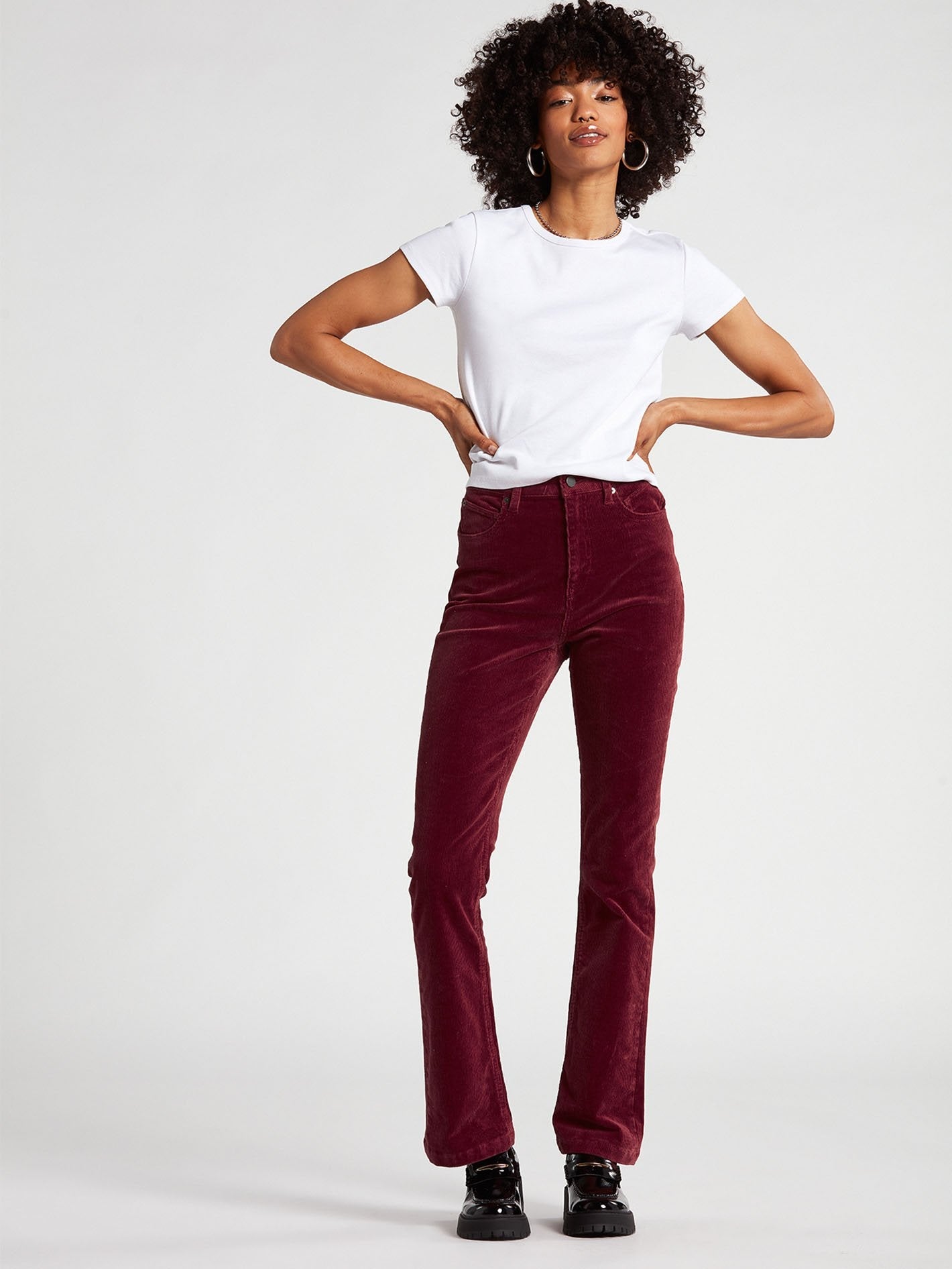 Stoned bootcut pants - BARK BROWN
