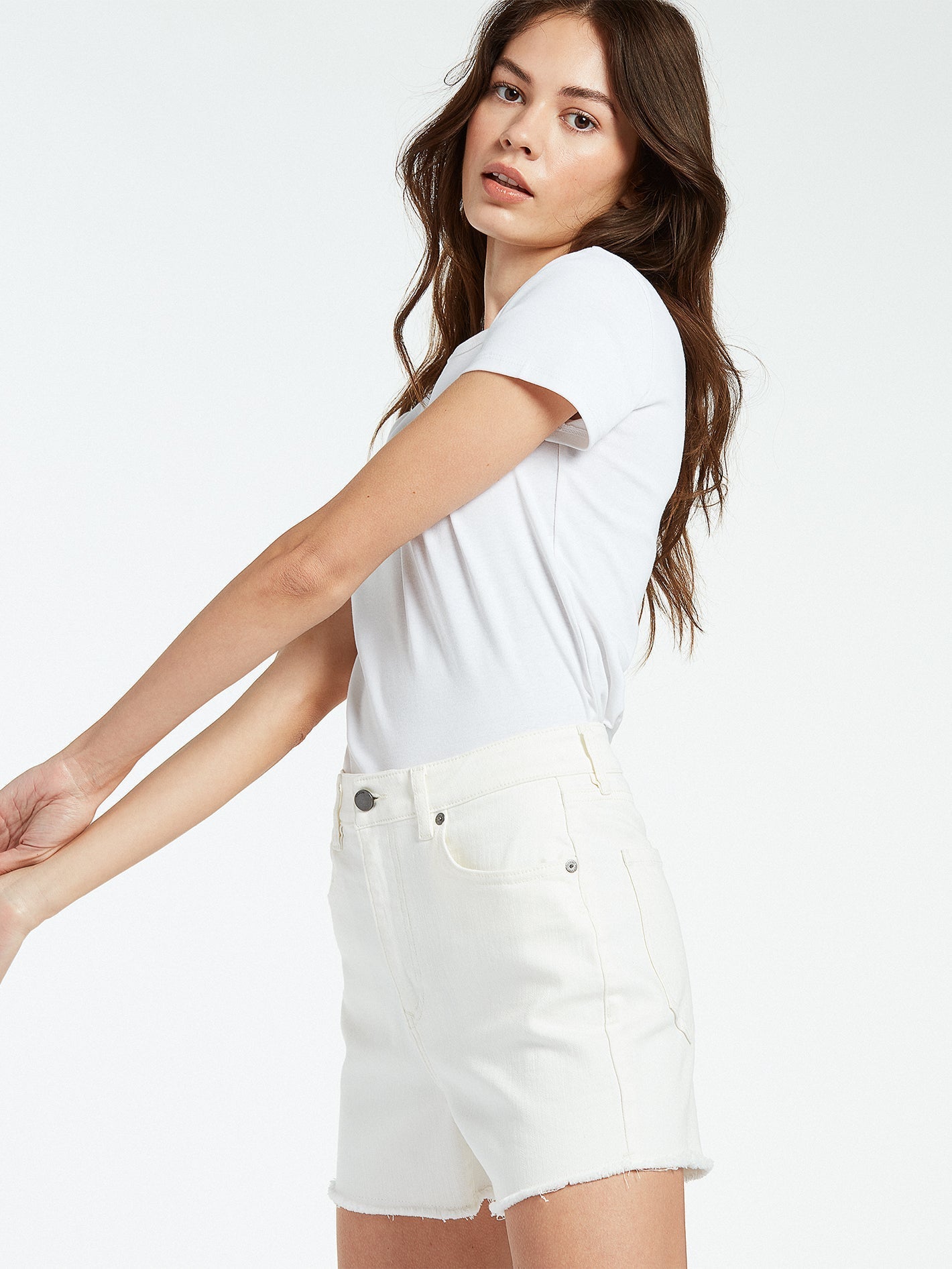 Stone Step High Rise Shorts – STAR WHITE