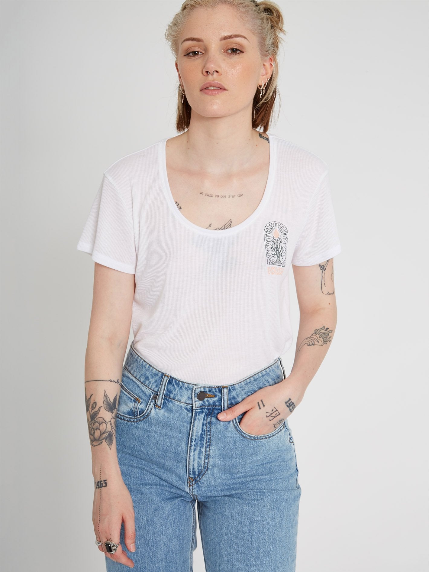 Ribit Up T-Shirt - Weiß