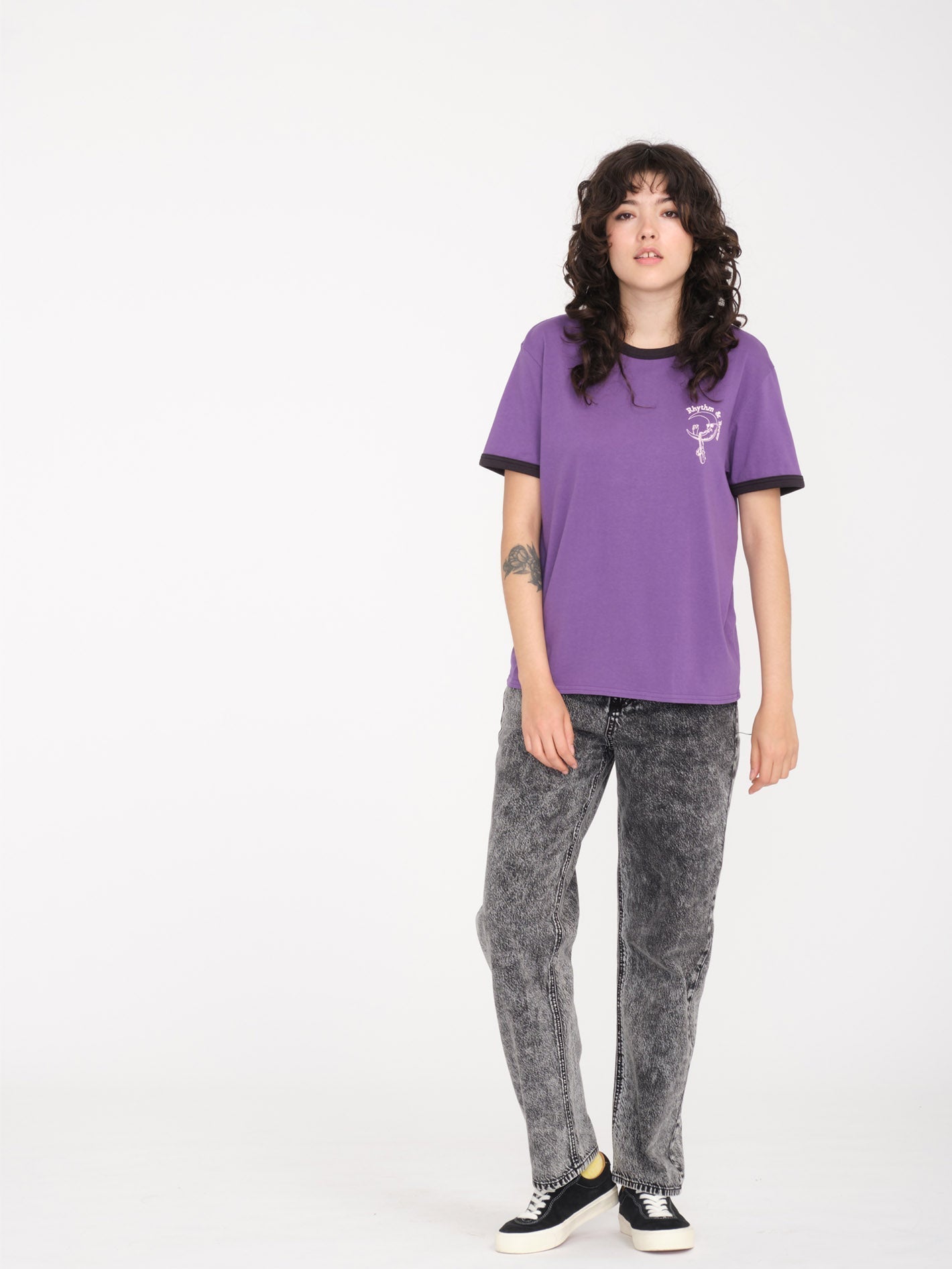 Truly Ringer T-Shirt - DUNKELLILA