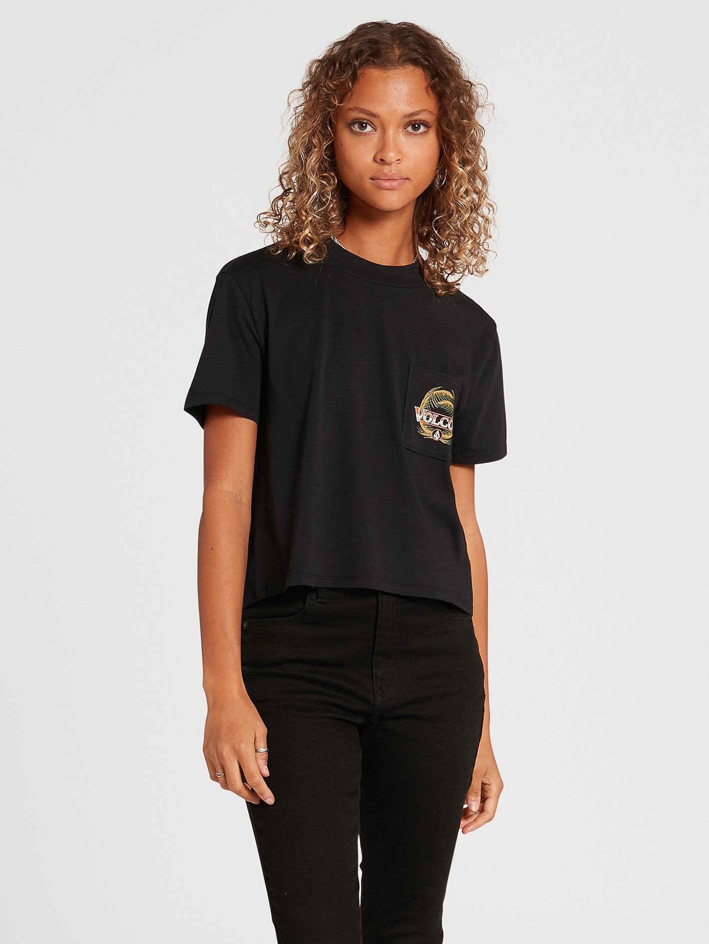 T-Shirt mit Taschenzifferblatt - Schwarz