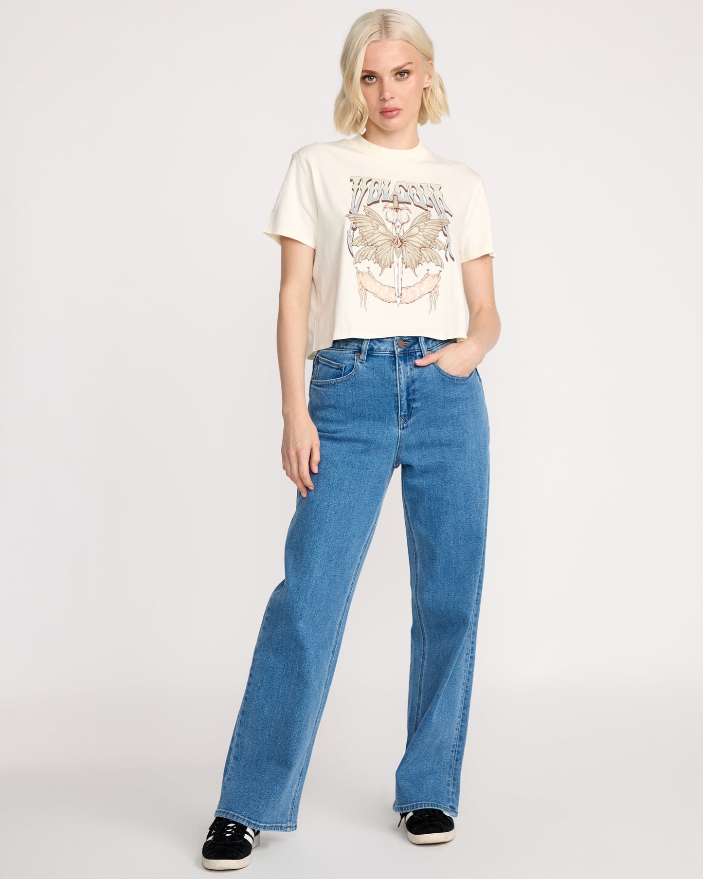 Dial Crop T-Shirt - Bone