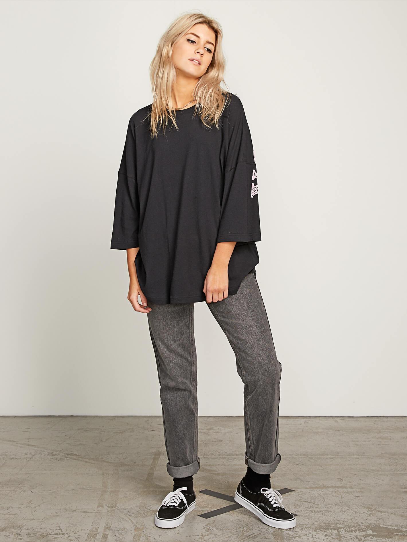 T-shirt Back at it LS - Black