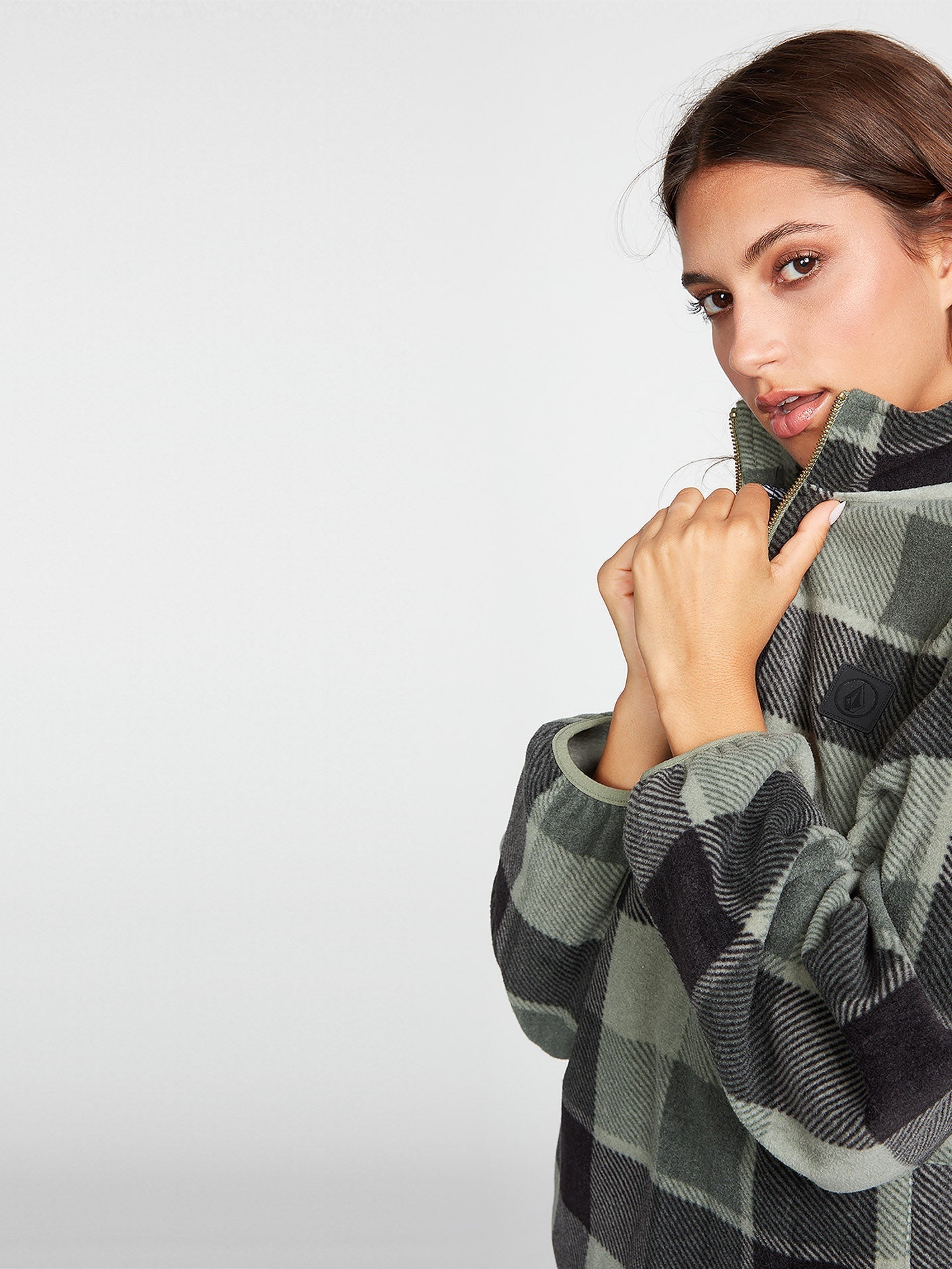 Pheelin It Sweatshirt mit Reißverschluss - DUNKLE KIEFER