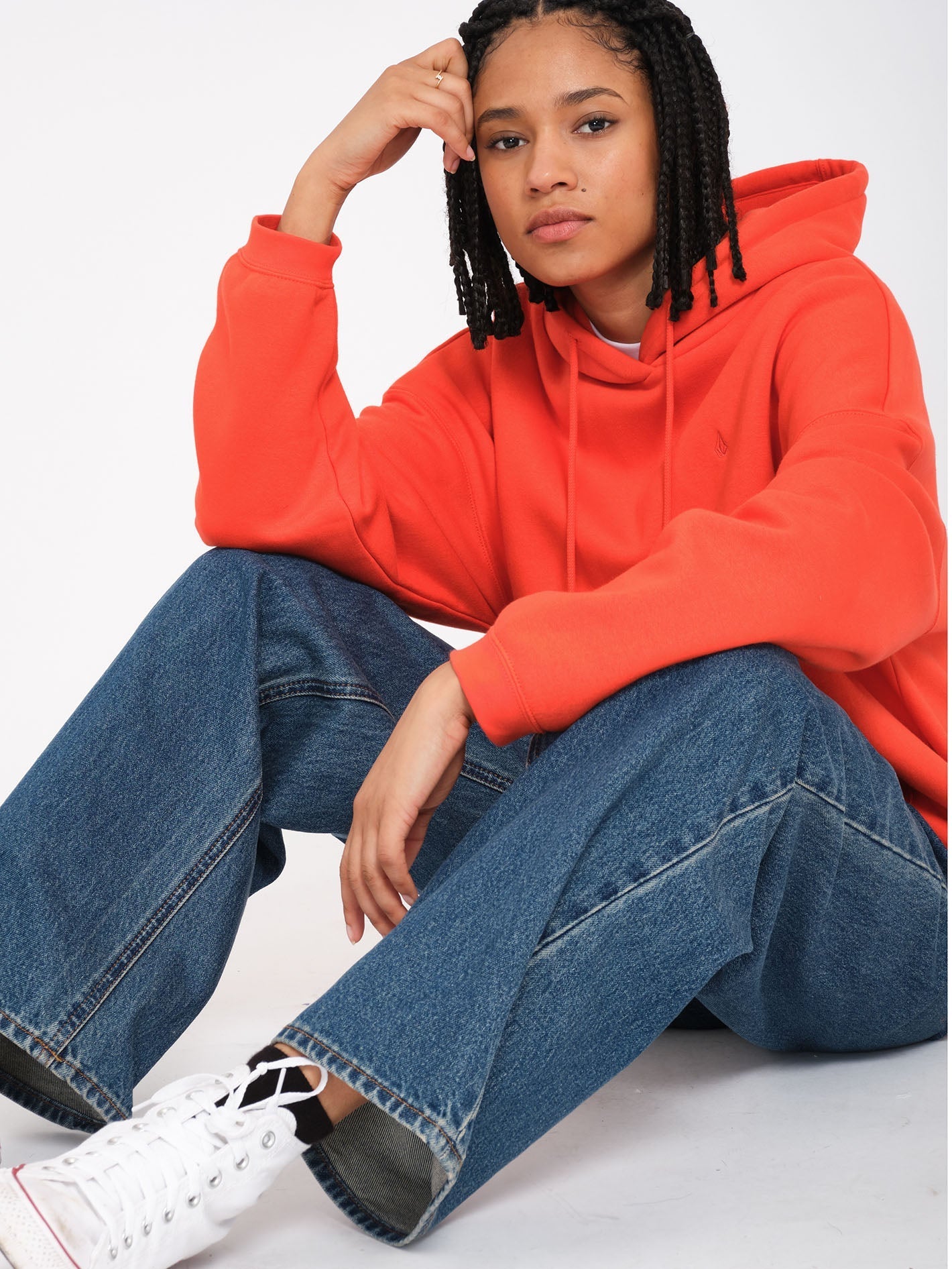 Stone Heart Up Hoodie - HELLROT