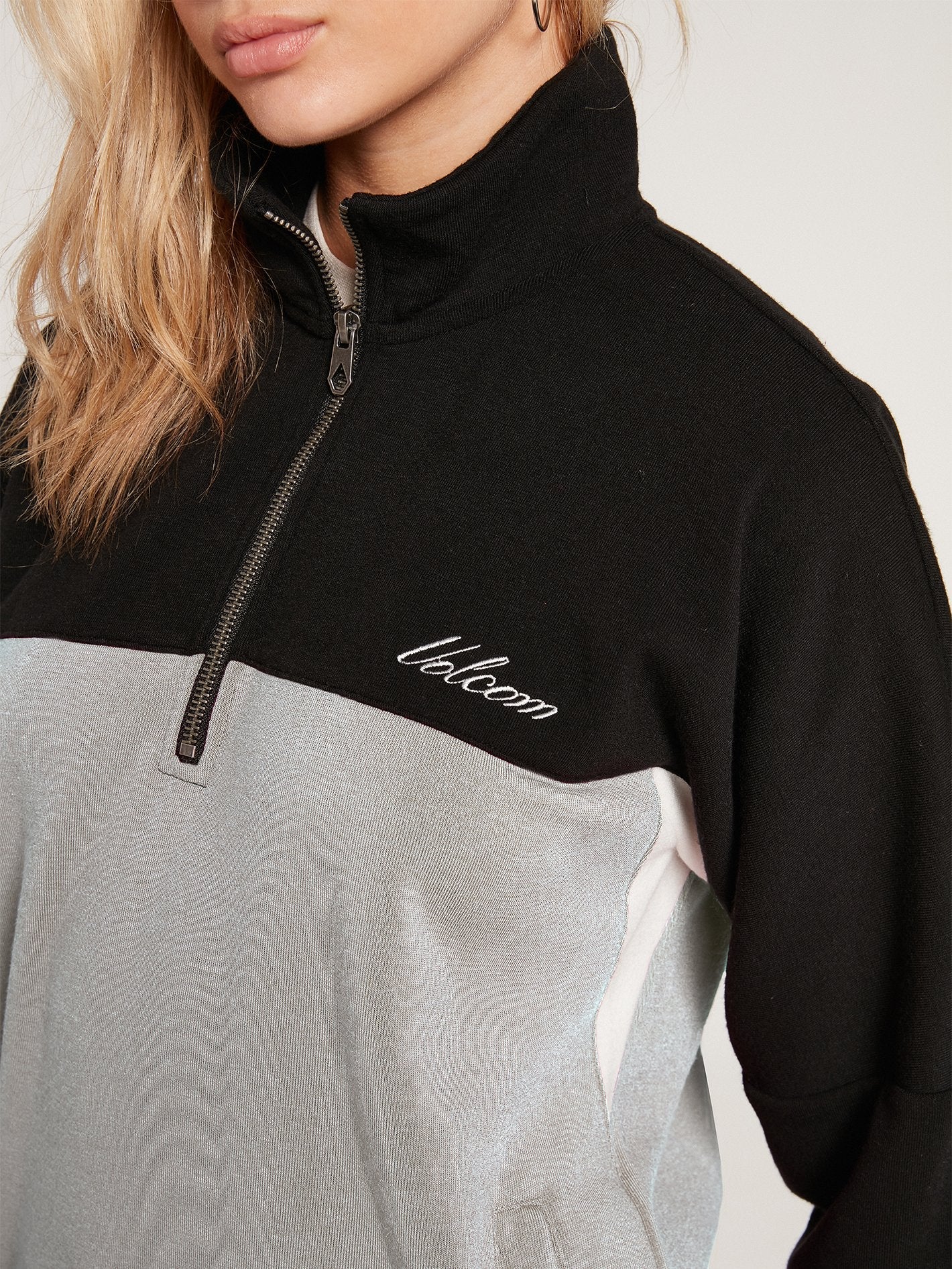 Staxx Attax Pullover mit Reißverschluss – Heather Grey