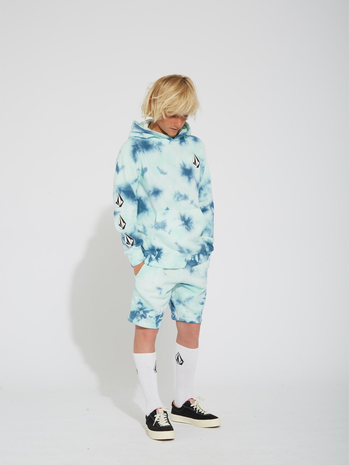 Short Iconic Stone Plus Fleece - TEMPLE TEAL - (ENFANT)