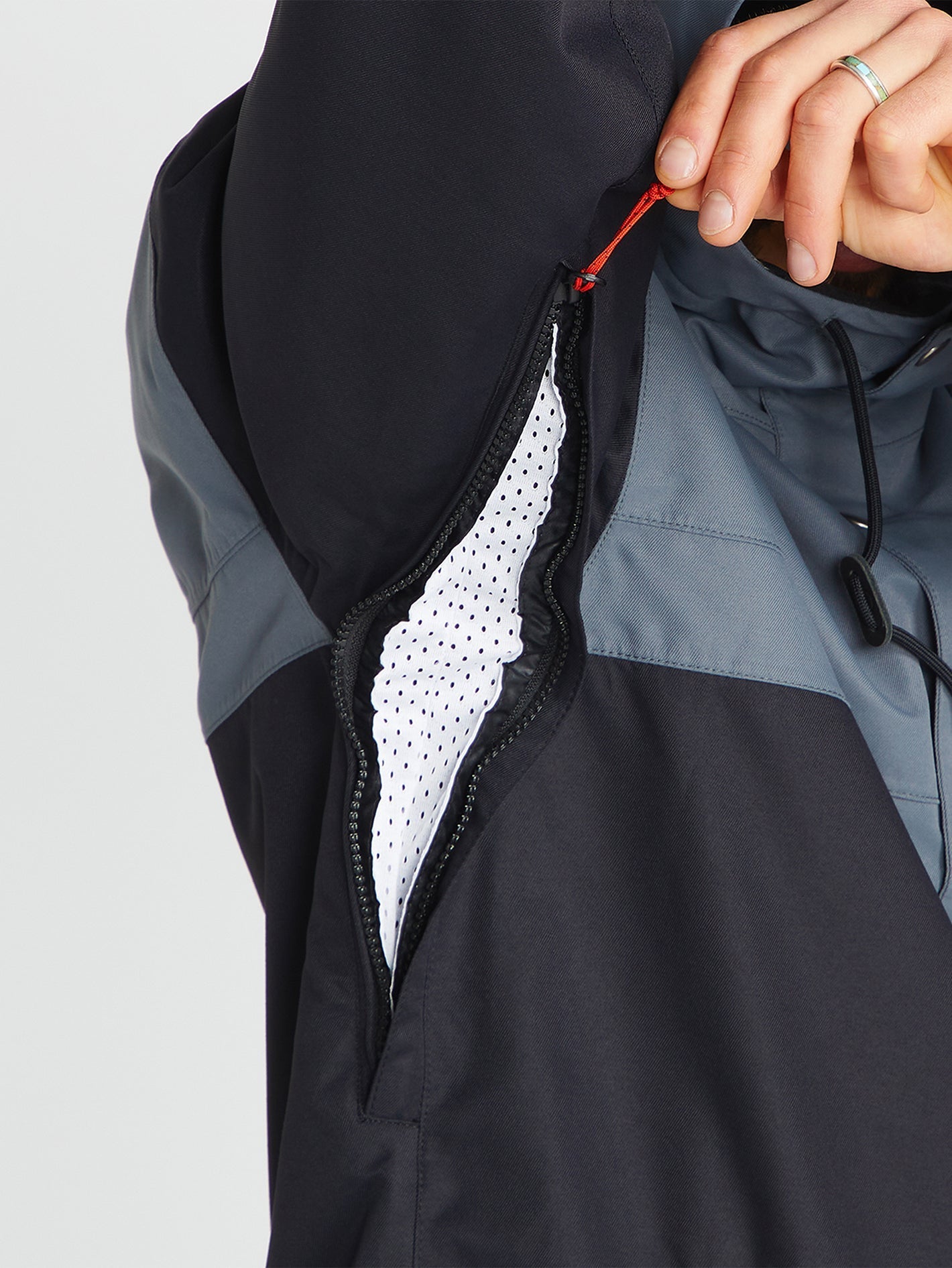 Longo Pullover-Schneejacke - Schwarz