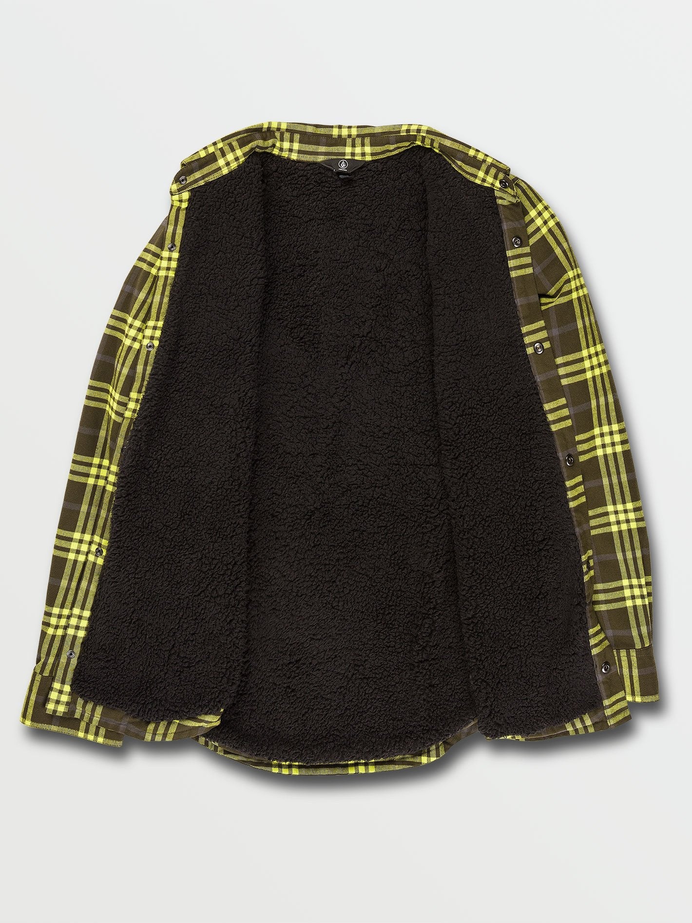 Veste en flanelle Sherpa - BLACK GREEN