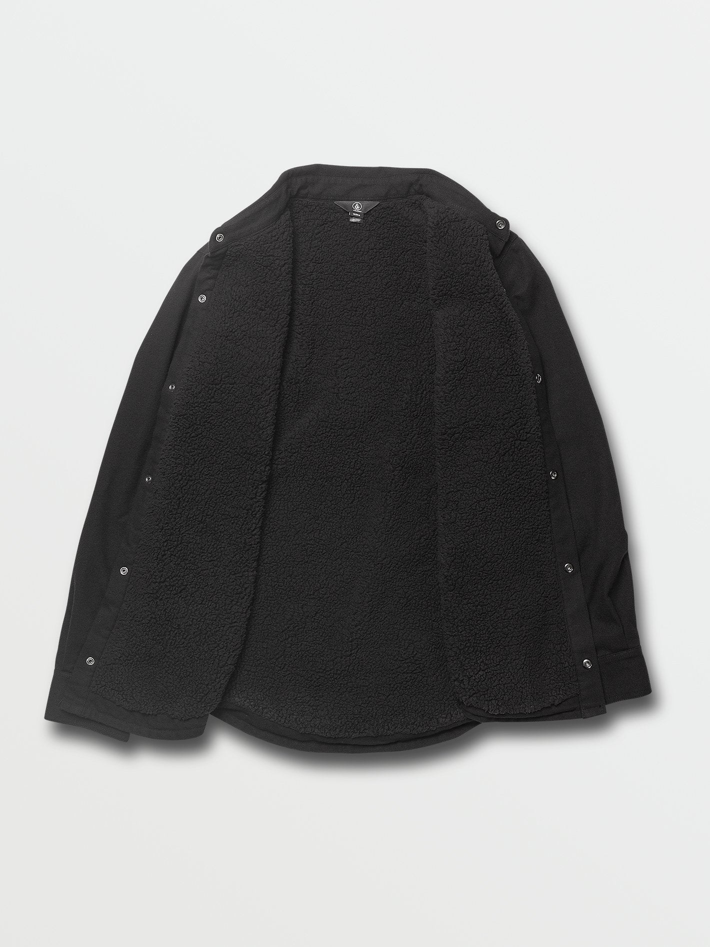 Veste en flanelle Sherpa - BLACK ON BLACK