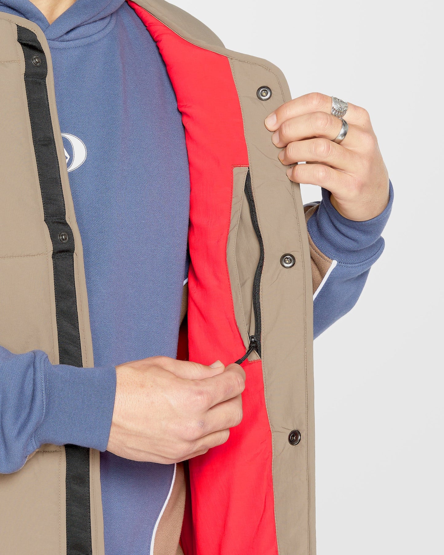 Layered Up Sleeveless Jacket - Chestnut Brown