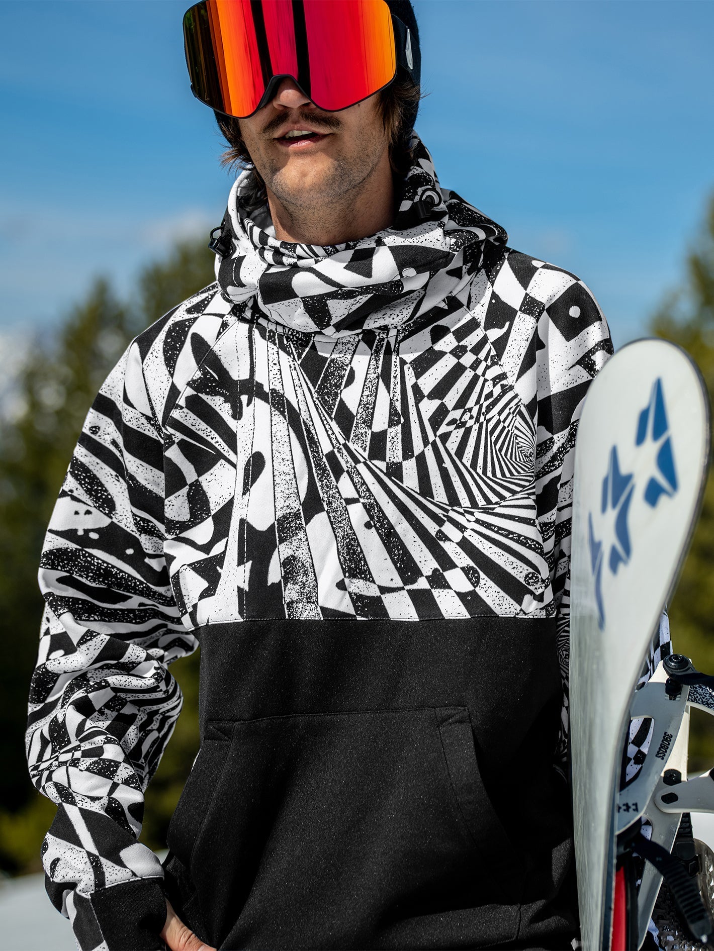 Hydro Riding Hoodie - SCHWARZ WEISS