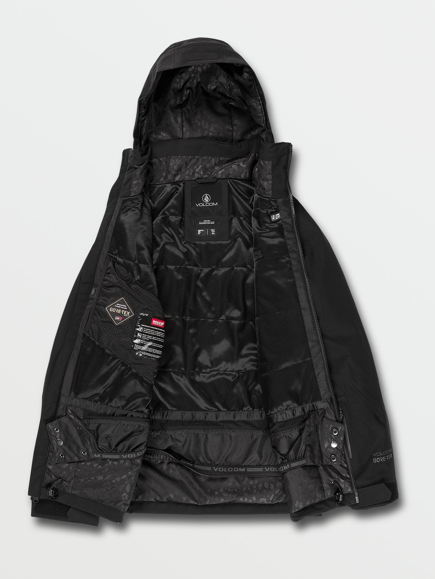 3D Stretch Gore-Tex Schneejacke – SCHWARZ