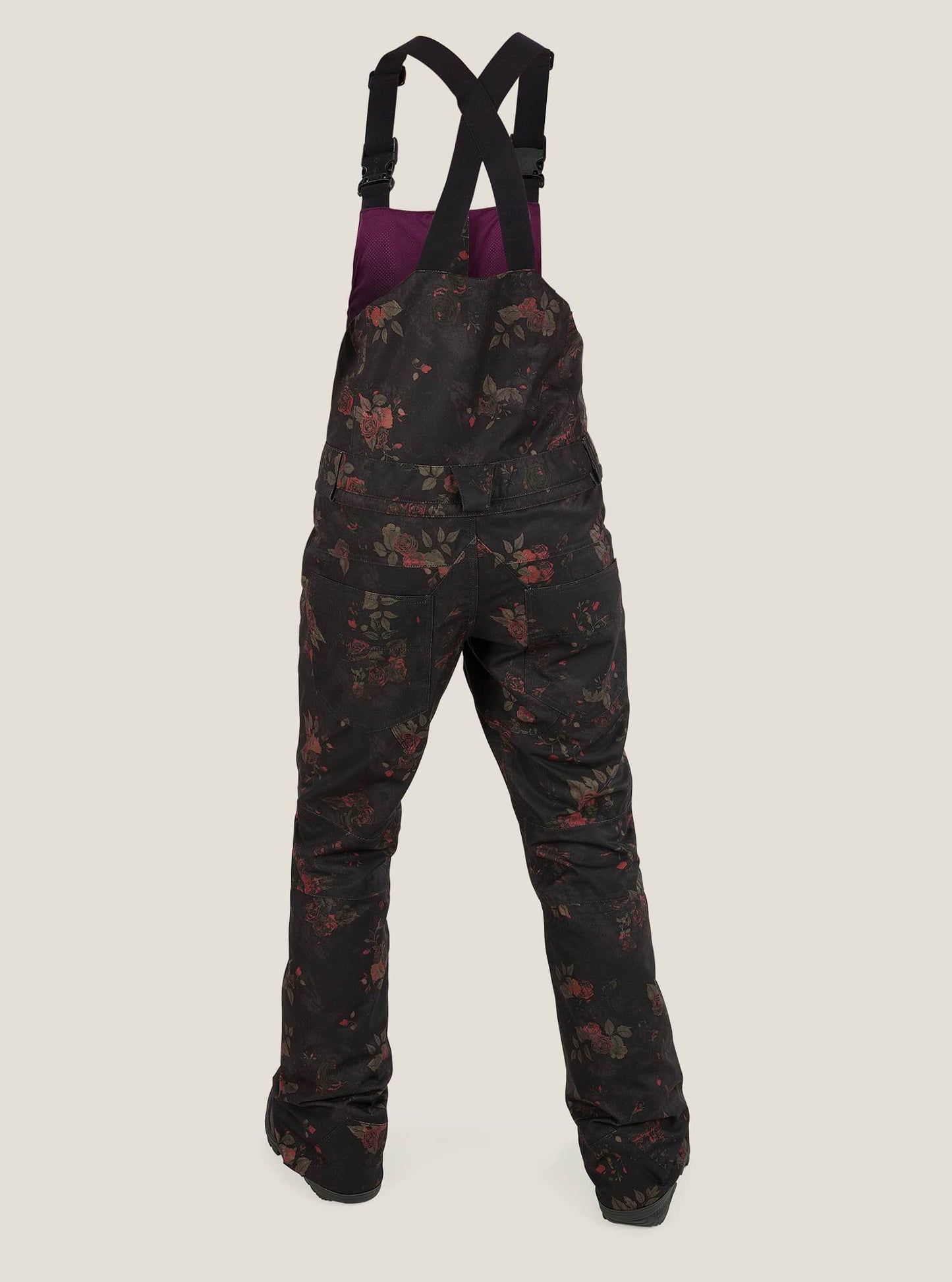 Salopette Verdi Bib - Black Floral Print