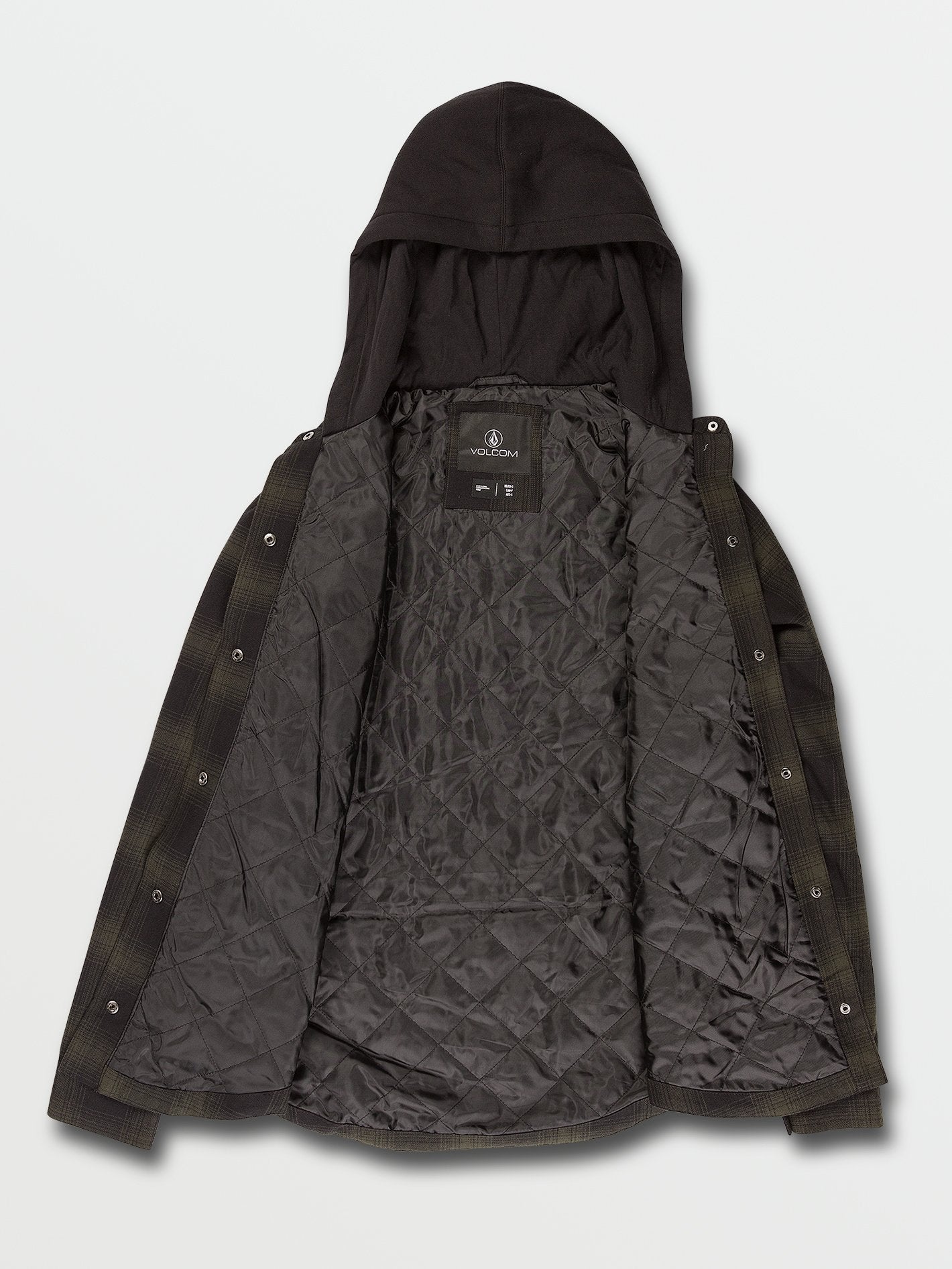 Veste Hooded Flannel - BLACK GREEN