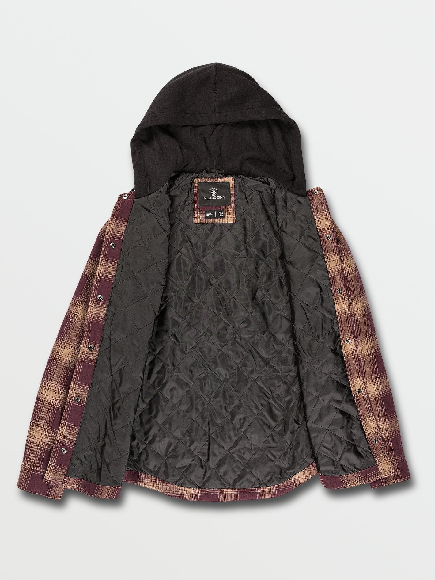 Veste Hooded Flannel - MERLOT