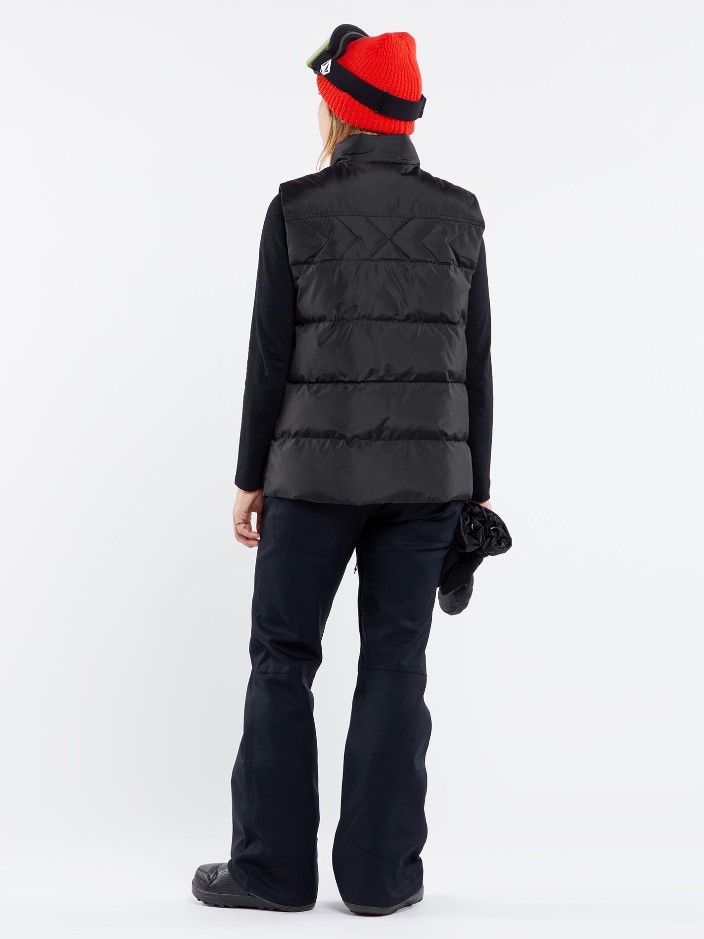 Stone Castine ärmellose Daunenjacke – SCHWARZ