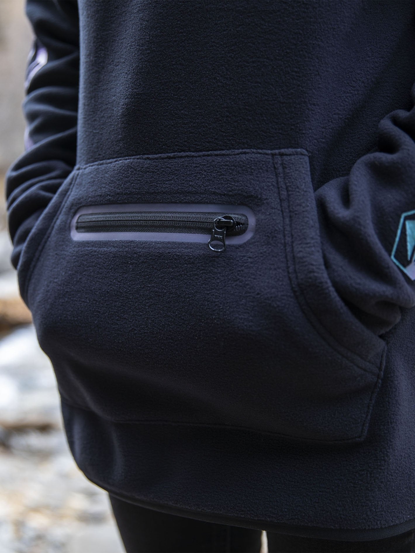 Polartec® Mid Hoodie – Schwarz