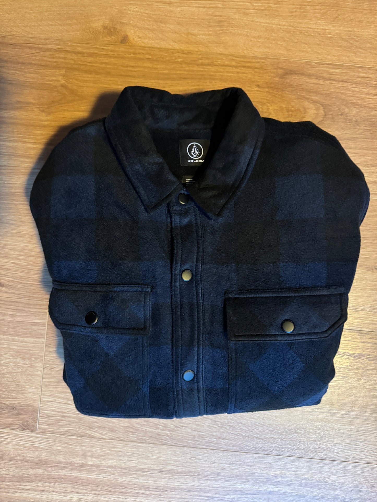 Bowered Fleece Overshirt - NAVY