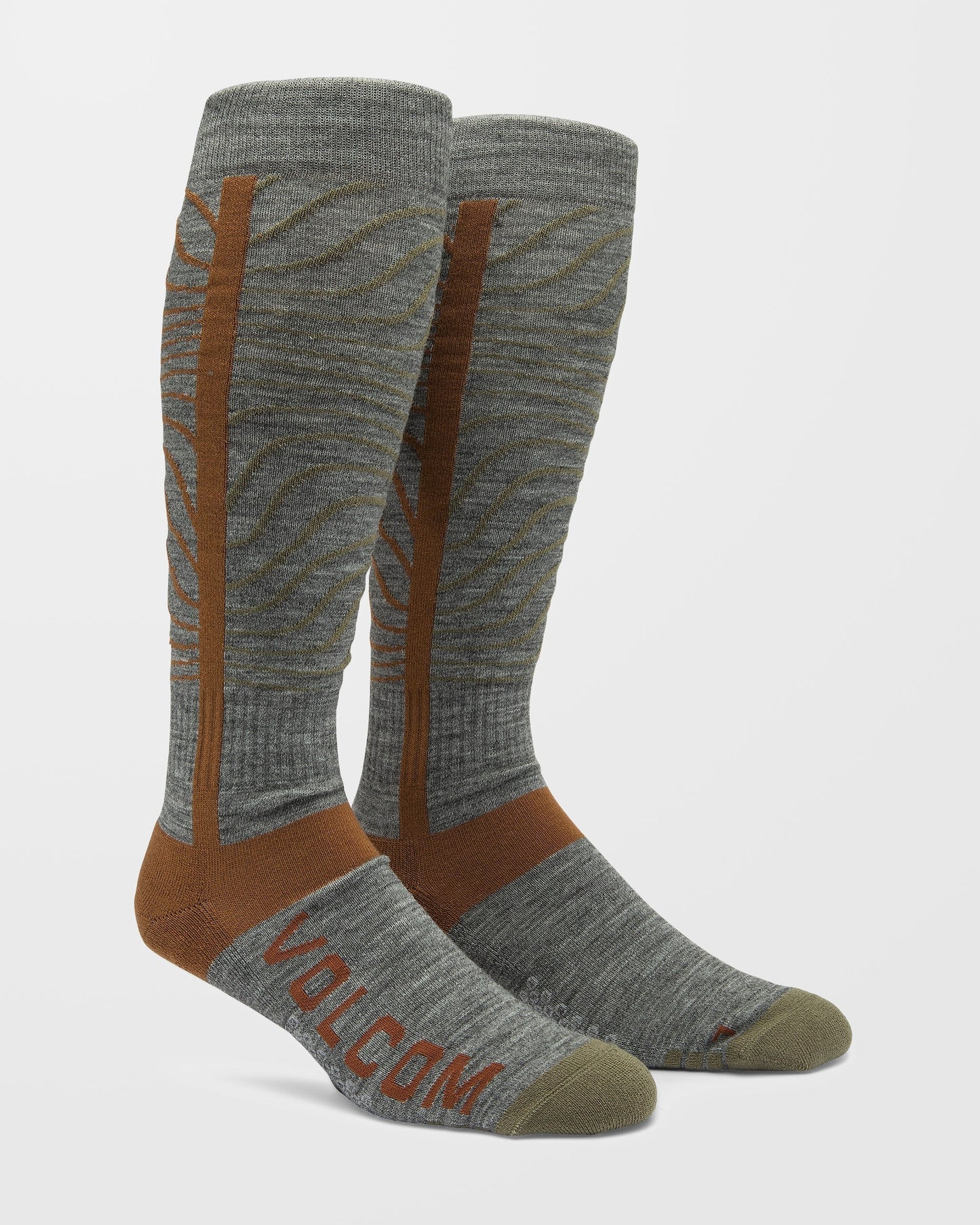 Schwere Over-The-Calf-Socken - Heather Grey