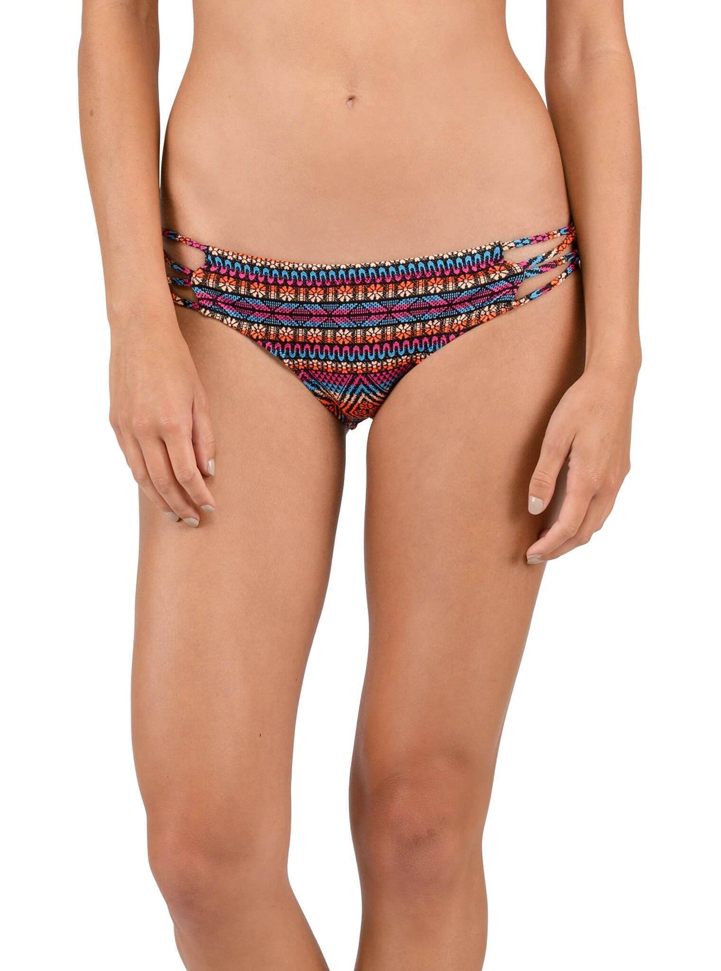 Seas The Day Cheeky Bikini Bottom - Firecracker