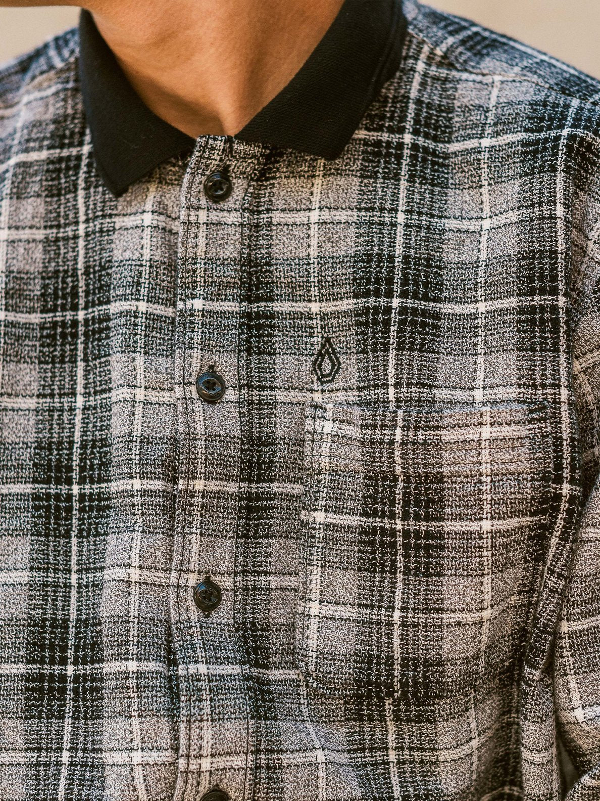 Louie Lopez Flanellhemd - SCHWARZ