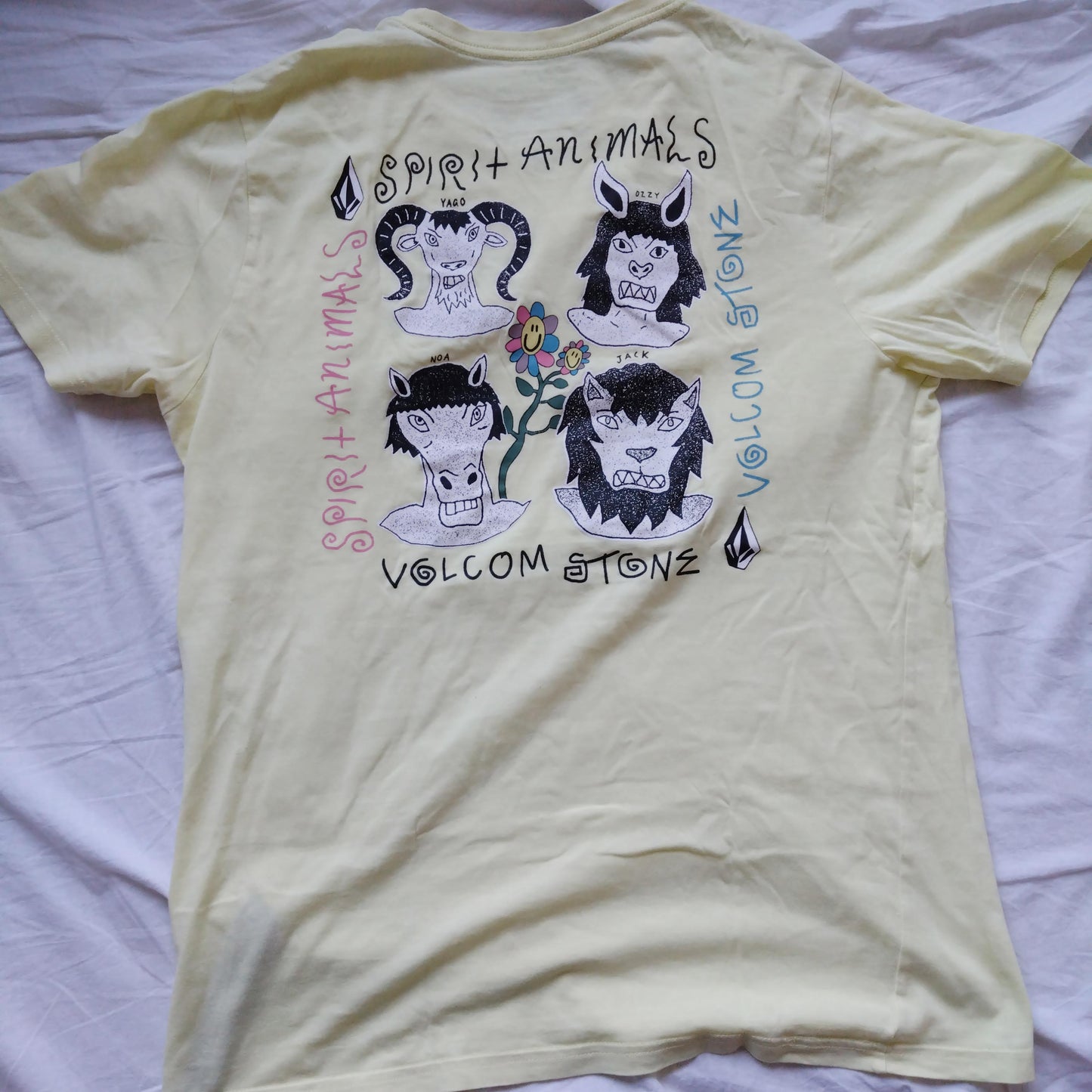 T-shirt Surf Vitals Animal - GLIMMER YELLOW