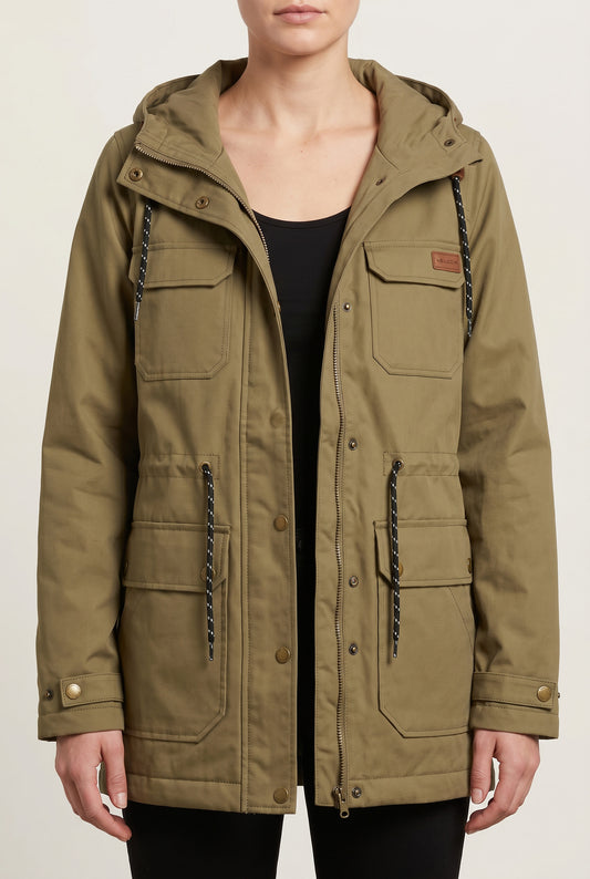 Parka couleur kaki XS 4 poches