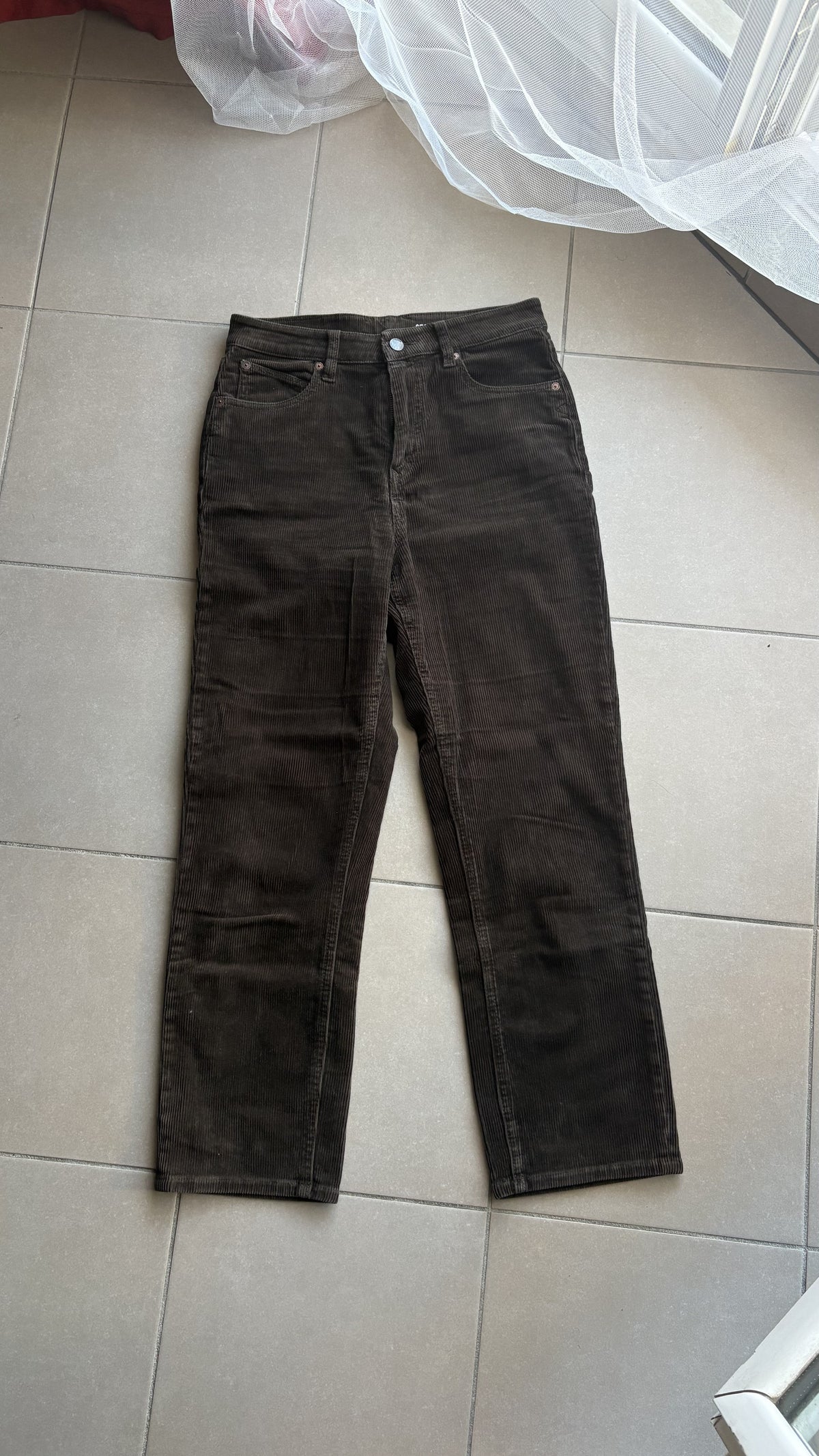 Stoned Straight Cordhose - ESPRESSO