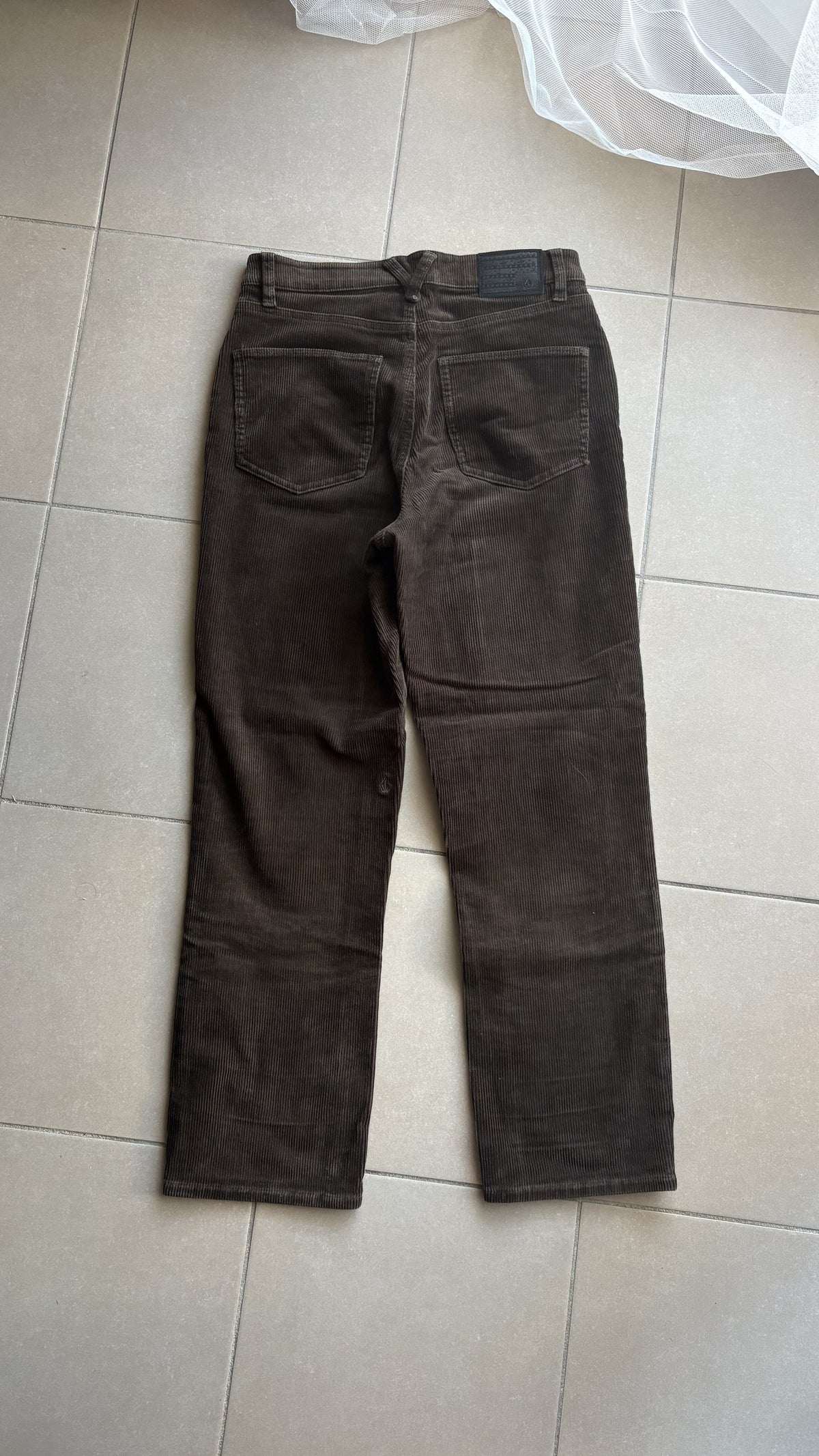 Stoned Straight Cordhose - ESPRESSO