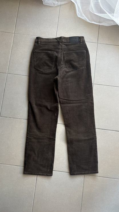 Stoned Straight Cordhose - ESPRESSO
