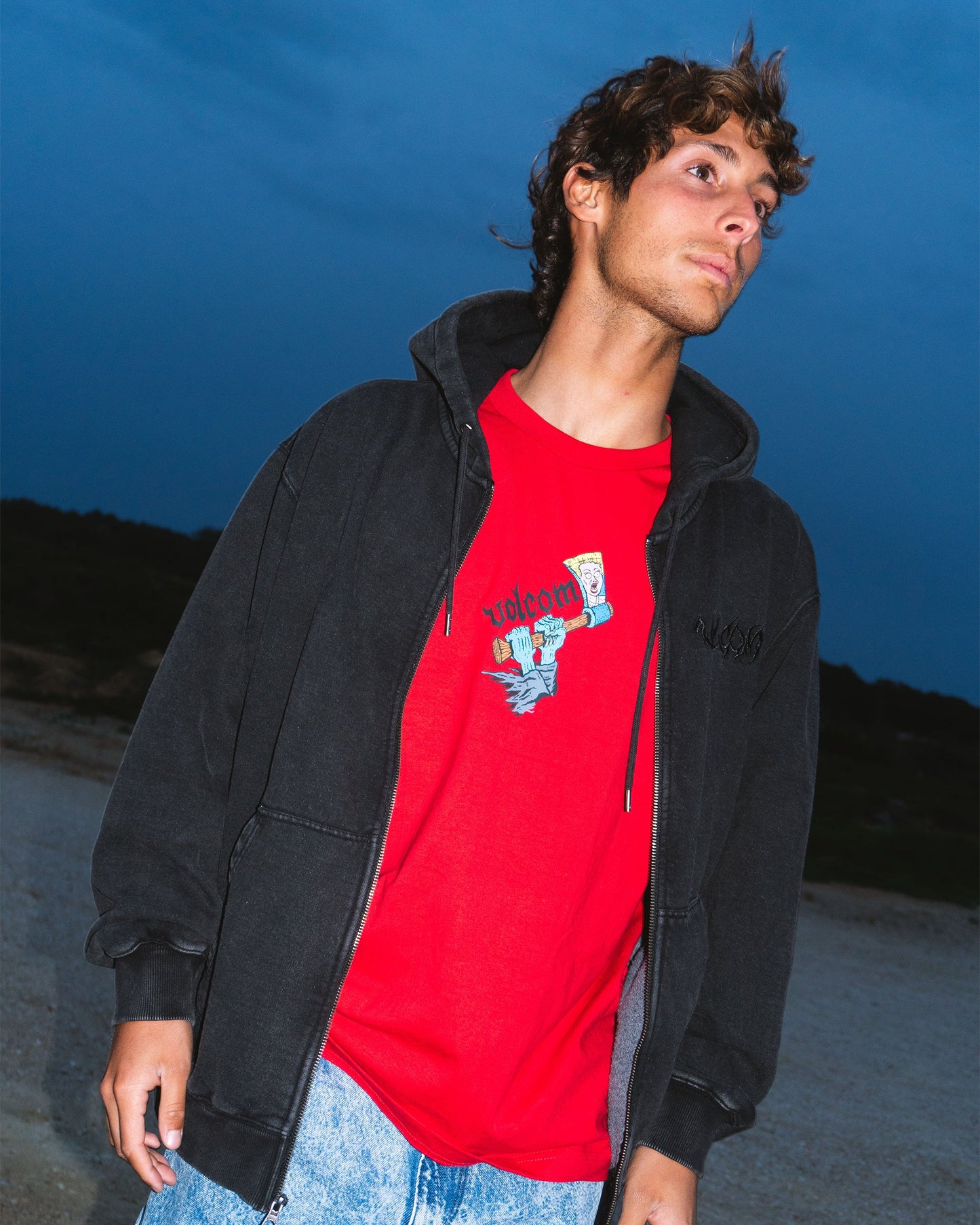 Sweat À Capuche Zippé Studder - Black