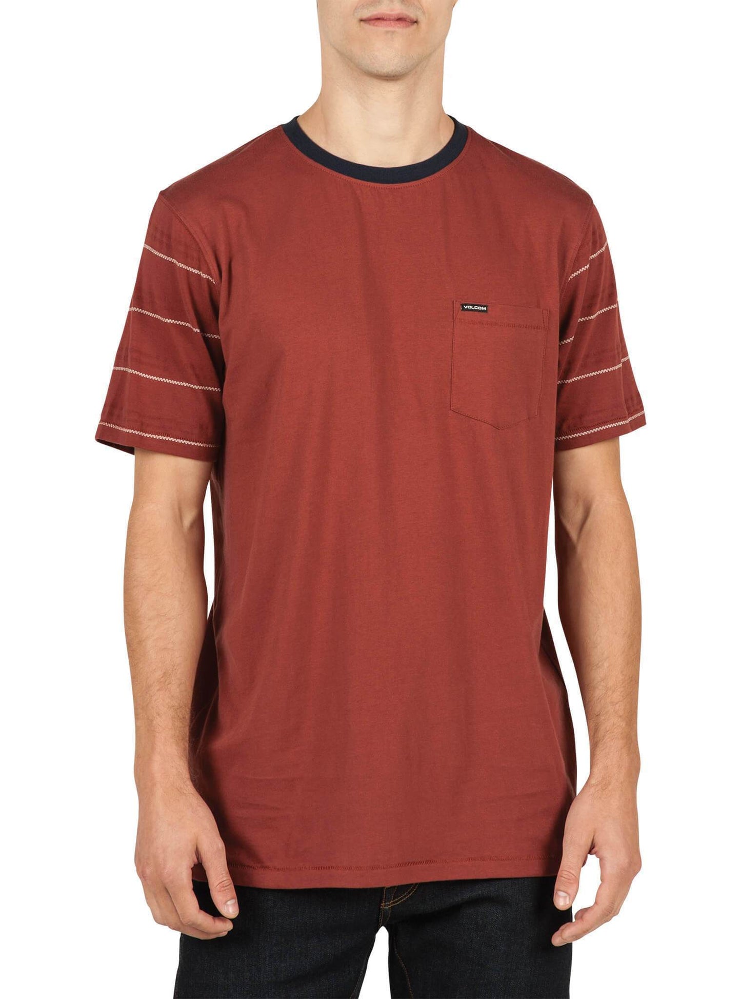 Sutter Crew Tee - Dunkler Ton